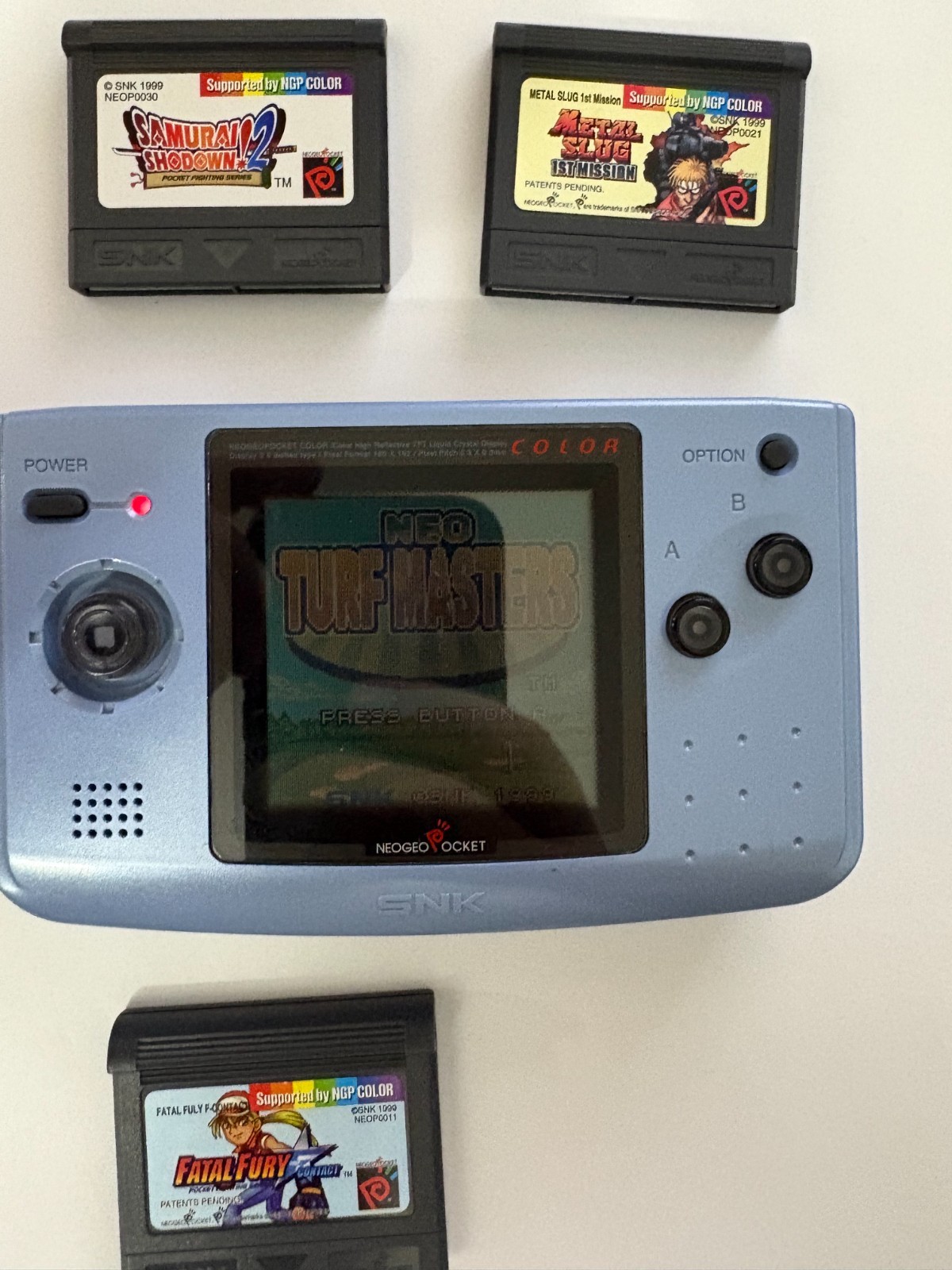 Neo Geo Pocket Color Console Lot Tested Samurai Shodown 2 Metal Slug Fatal Fury