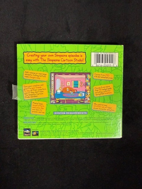 The Simpsons ~ Cartoon Studio PC/MAC CD-ROM Game 1998 Excellent Cond.
