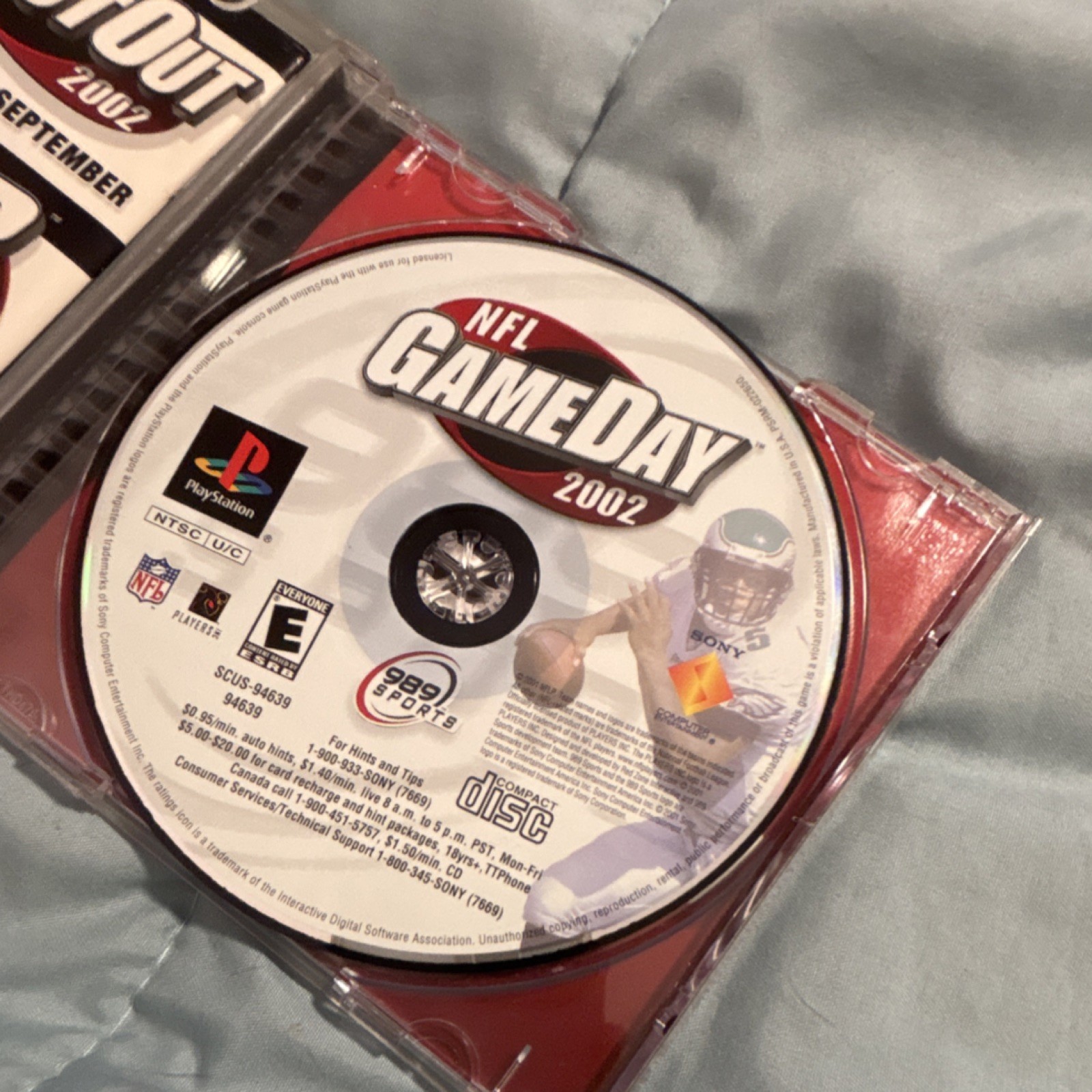989 Sports NFL Gameday 2002 Manual Sony PlayStation 1 American Football 2001