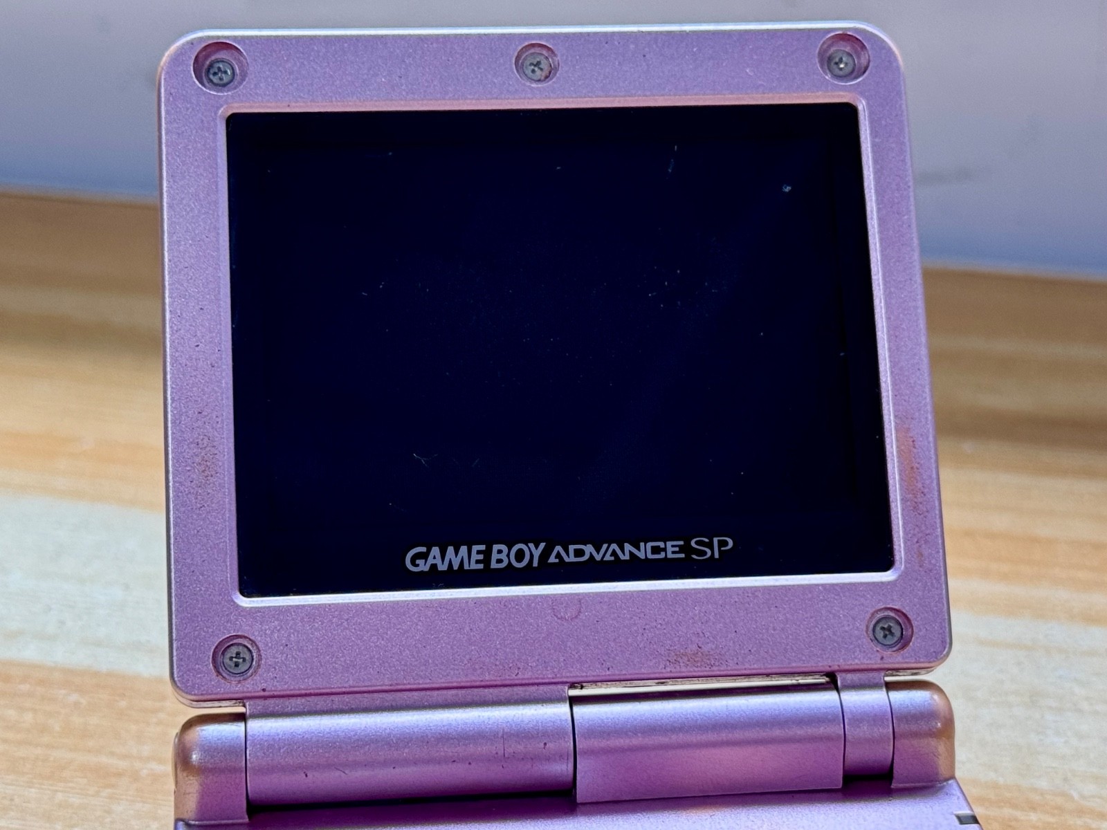 Nintendo Gameboy Advance SP AGS101 Pearl Pink Handheld w/ USB Cable & Battery
