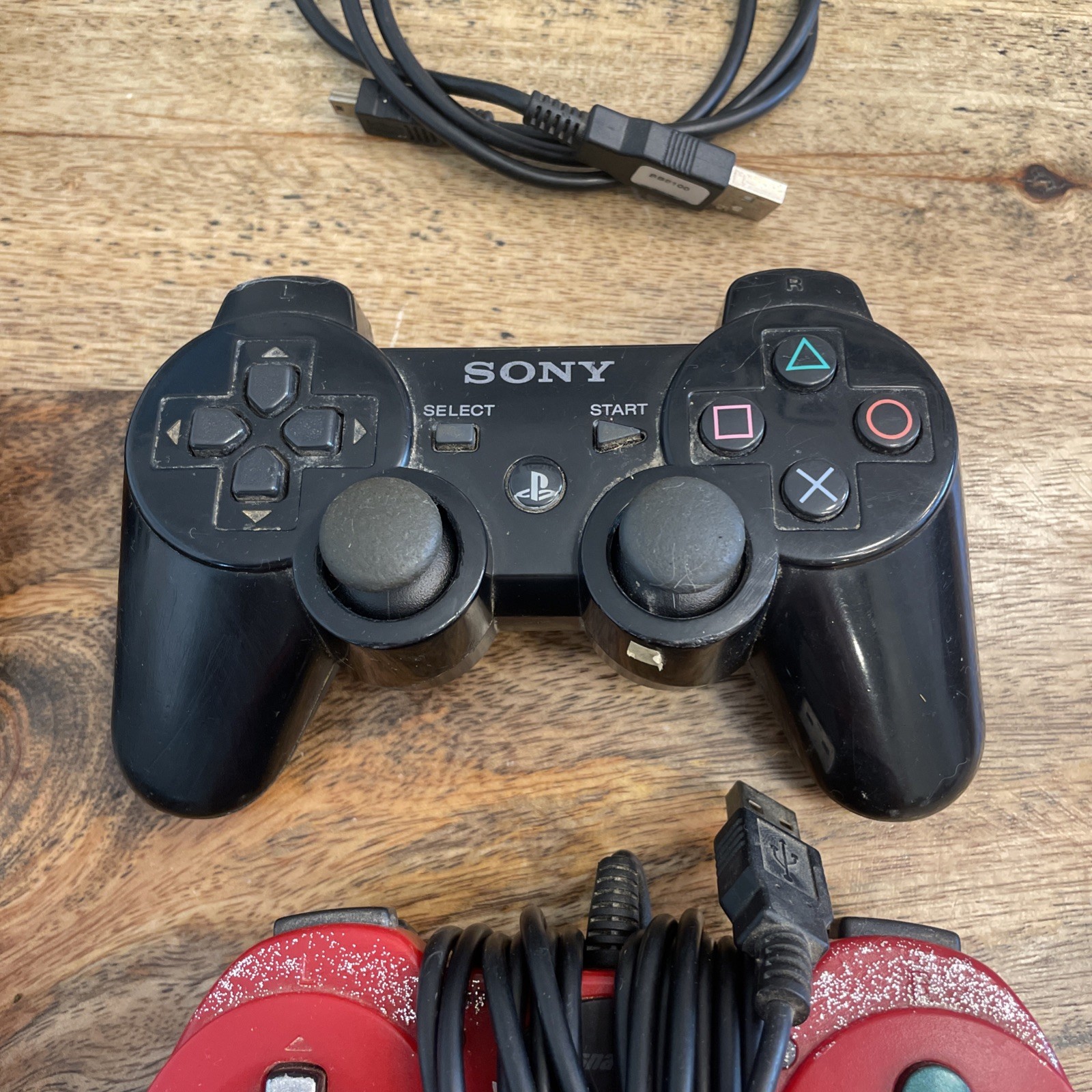 Lot Of 6 PlayStation Controllers Various Models/Colors Untested Selling As Is!