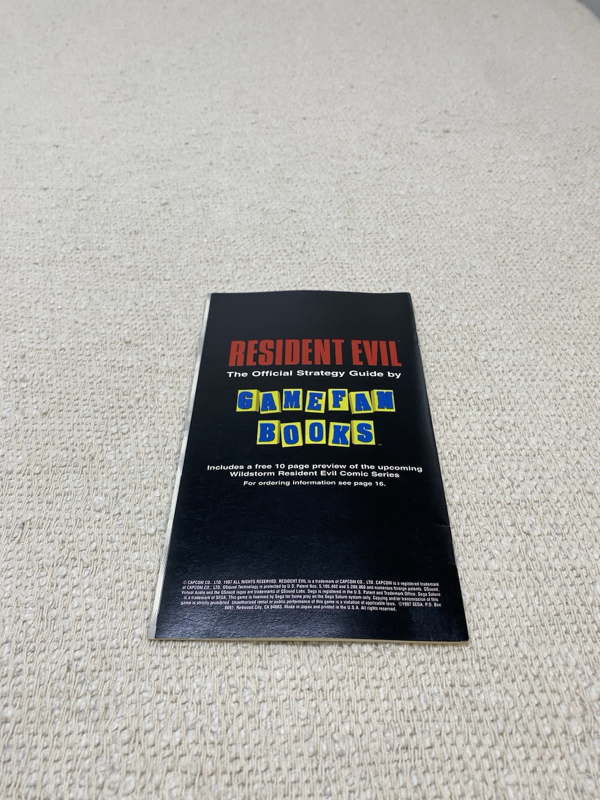 Resident Evil (Sega Saturn, 1997) CIB Complete W/ Manual & Registration Card