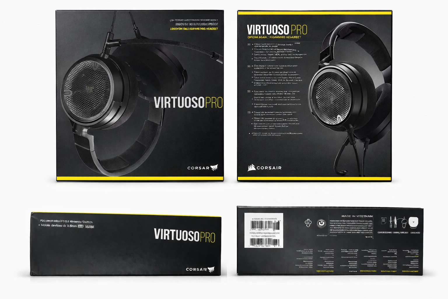 CORSAIR VIRTUOSO PRO Open back Wired Gaming Headset for PC, Mac, PS5/PS4/Switch.
