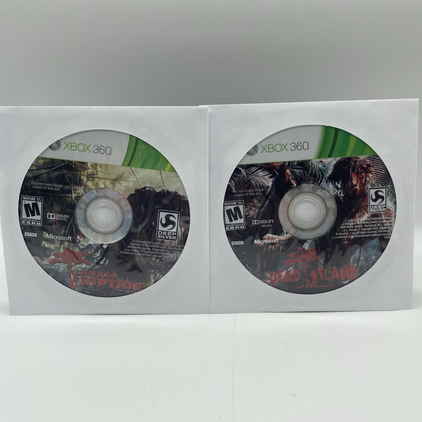 Xbox 360 Dead Island + Riptide Bundle – Discs Only Tested & Working *FREE SHIP*