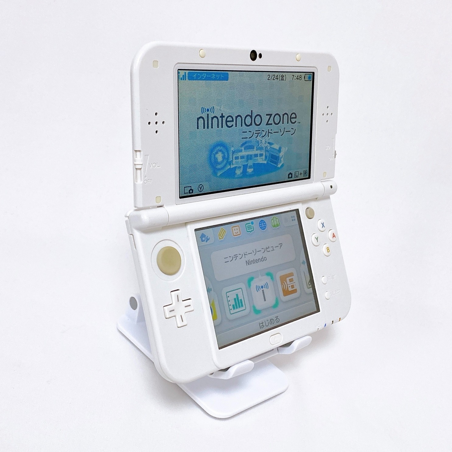 【Dual IPS】New Nintendo 3DS LL XL Pearl WhiteConsole Japan Tested Rank A