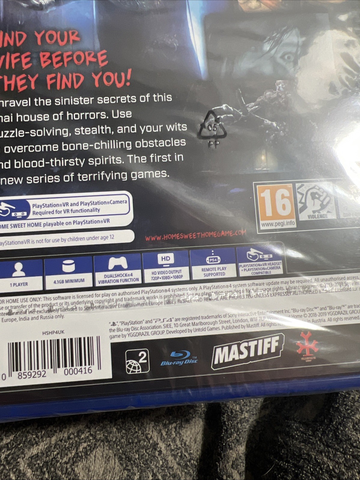 Home Sweet Home Sony PlayStation 4 PS4 PSVR VR Horror Brand New Sealed USA