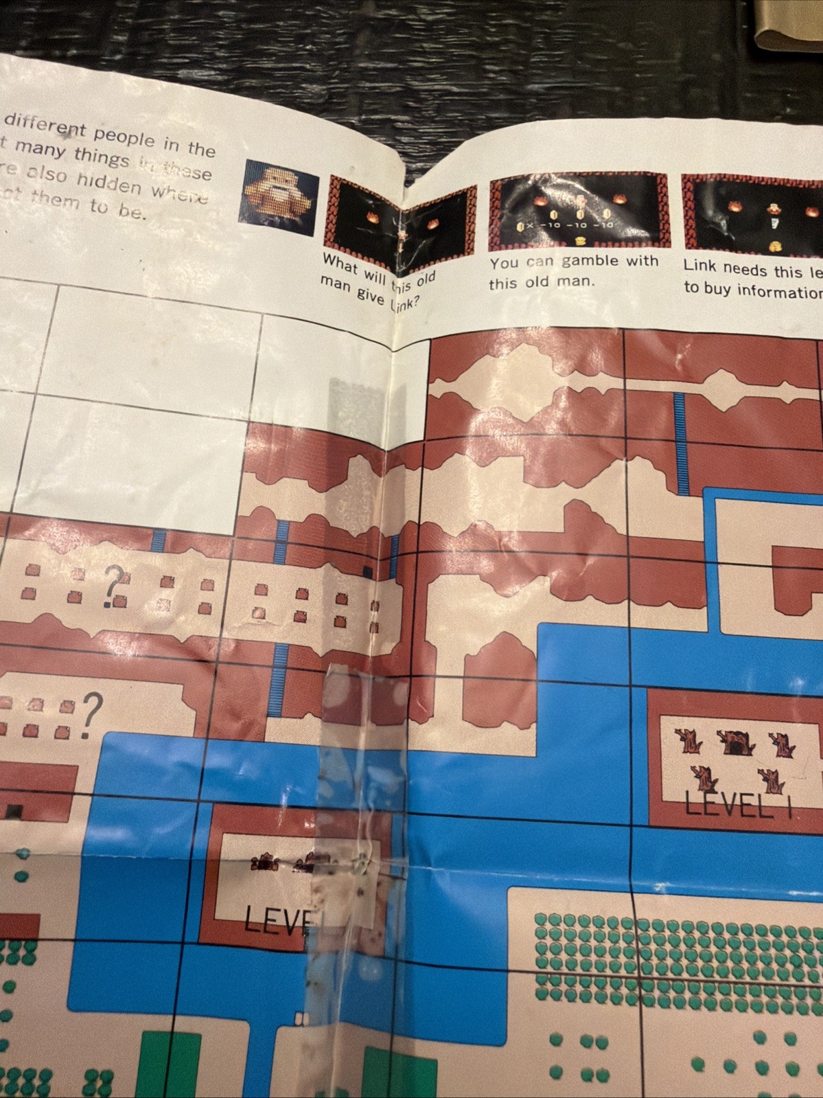 The Legend of Zelda (Nintendo NES 1987) – Manual & Map w/ Sleeve
