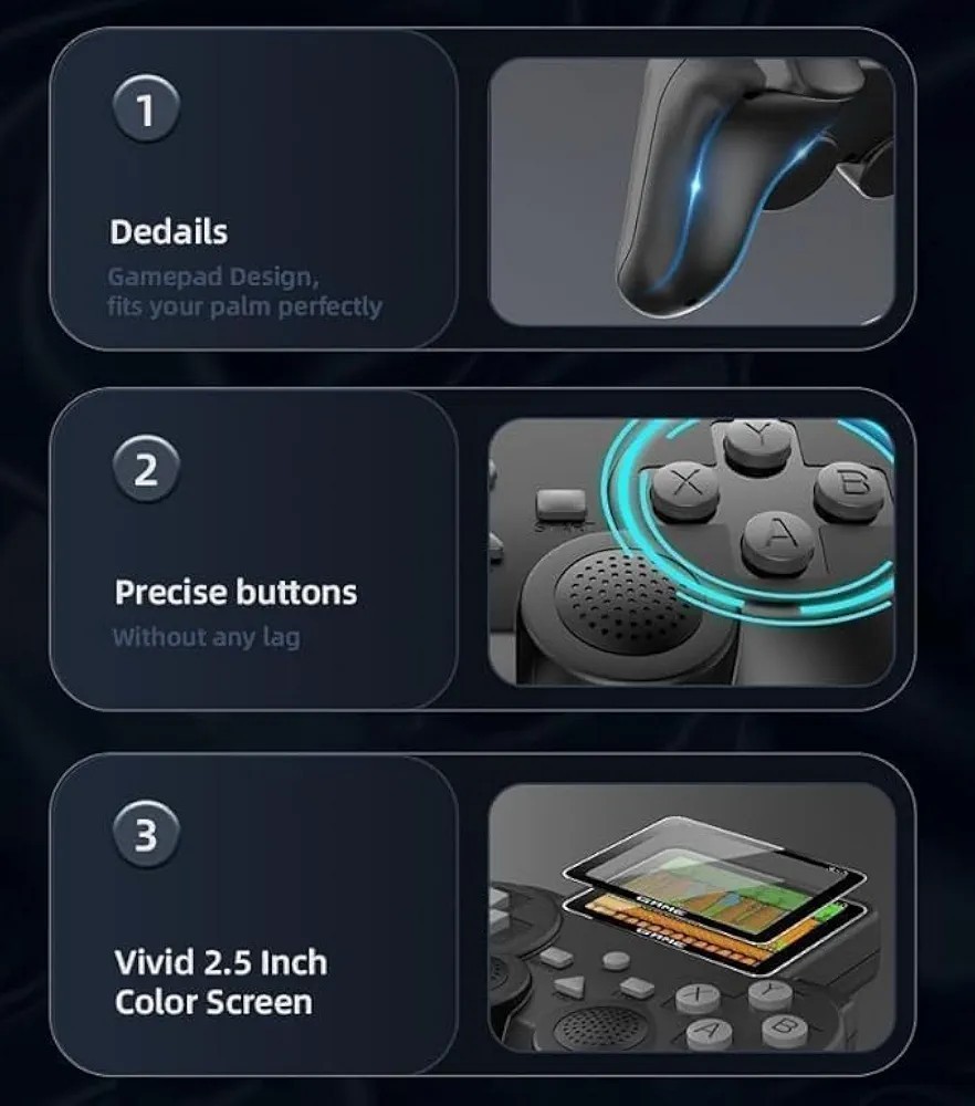 S10-Gamepad -Controller With Screen & 520 Built In Games Wireless Connect To TV