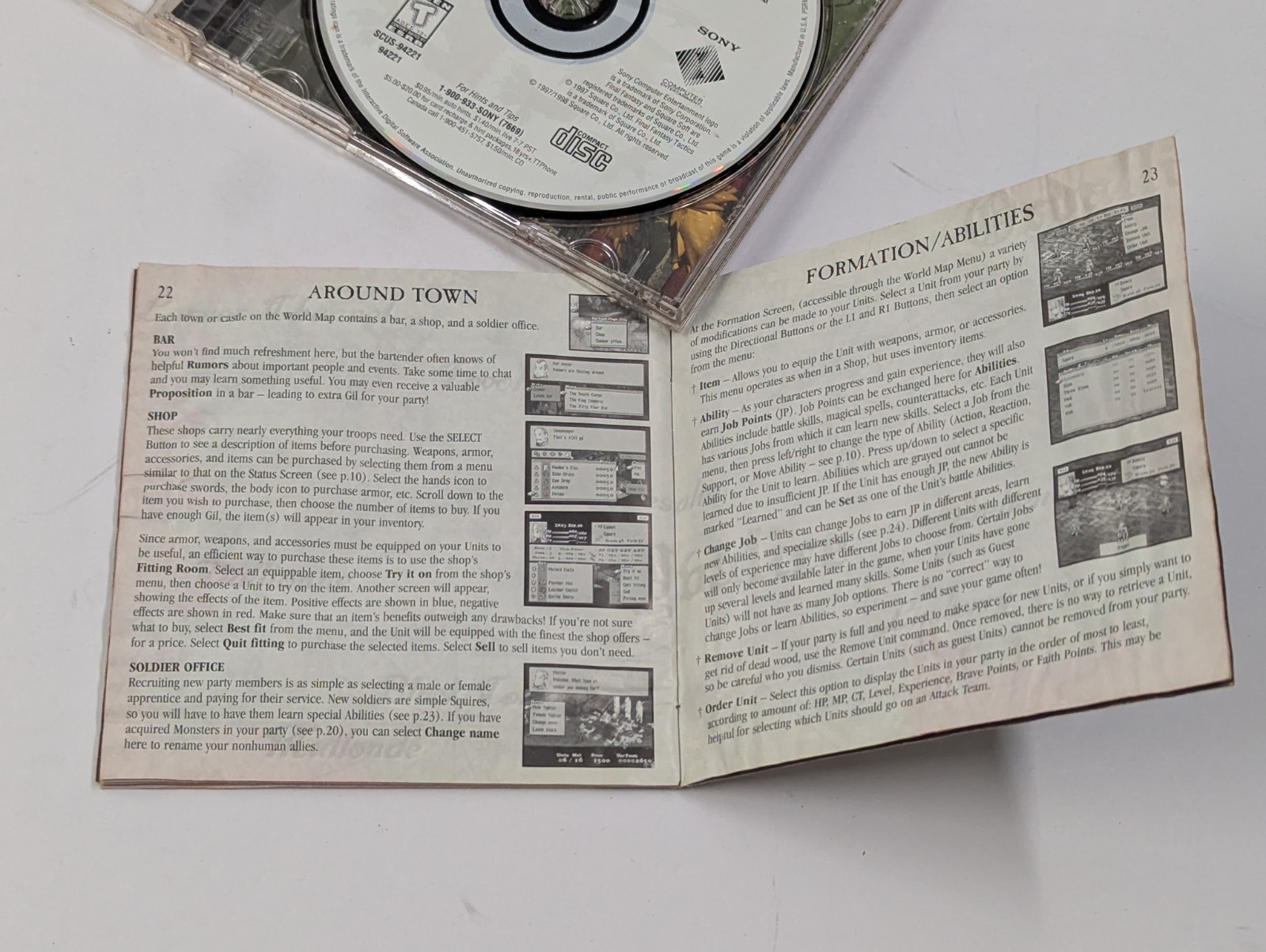 Final Fantasy Tactics Sony PlayStation 1, 1998, Complete