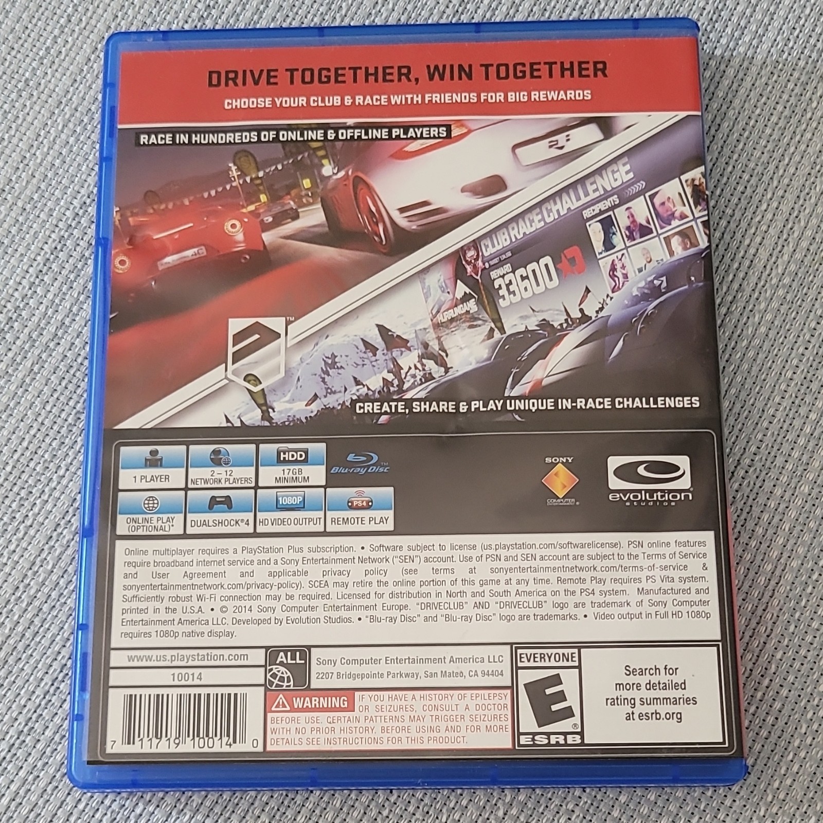 Sony Driveclub (Driveclub Series) – PS4 Multiplayer Online E NTSC-U/C 2014