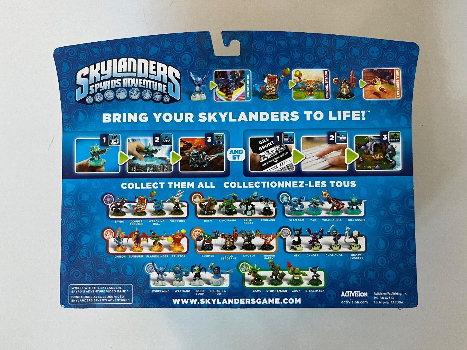 Skylanders Spyro’s Adventure 3 Pack Whirlwind Double Trouble Drill Sergeant New
