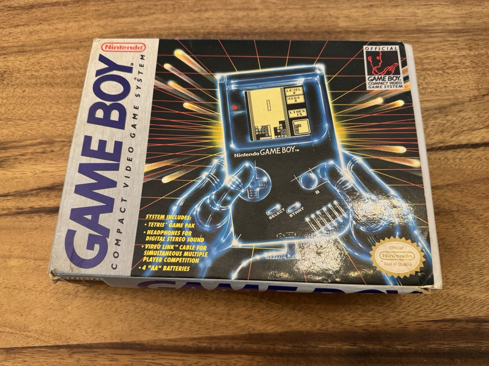 Original Game Boy 1989 DMG-01 Gameboy w/ Box, Foam, Cable, Inserts – WORKS!