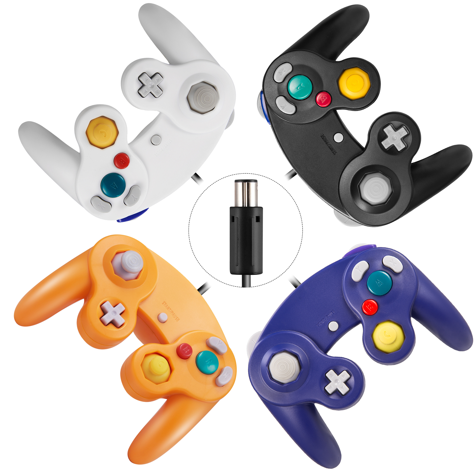 Wireless Game Controller W/ Adapter /Wired For Gamecube Retro Classic GC NGC