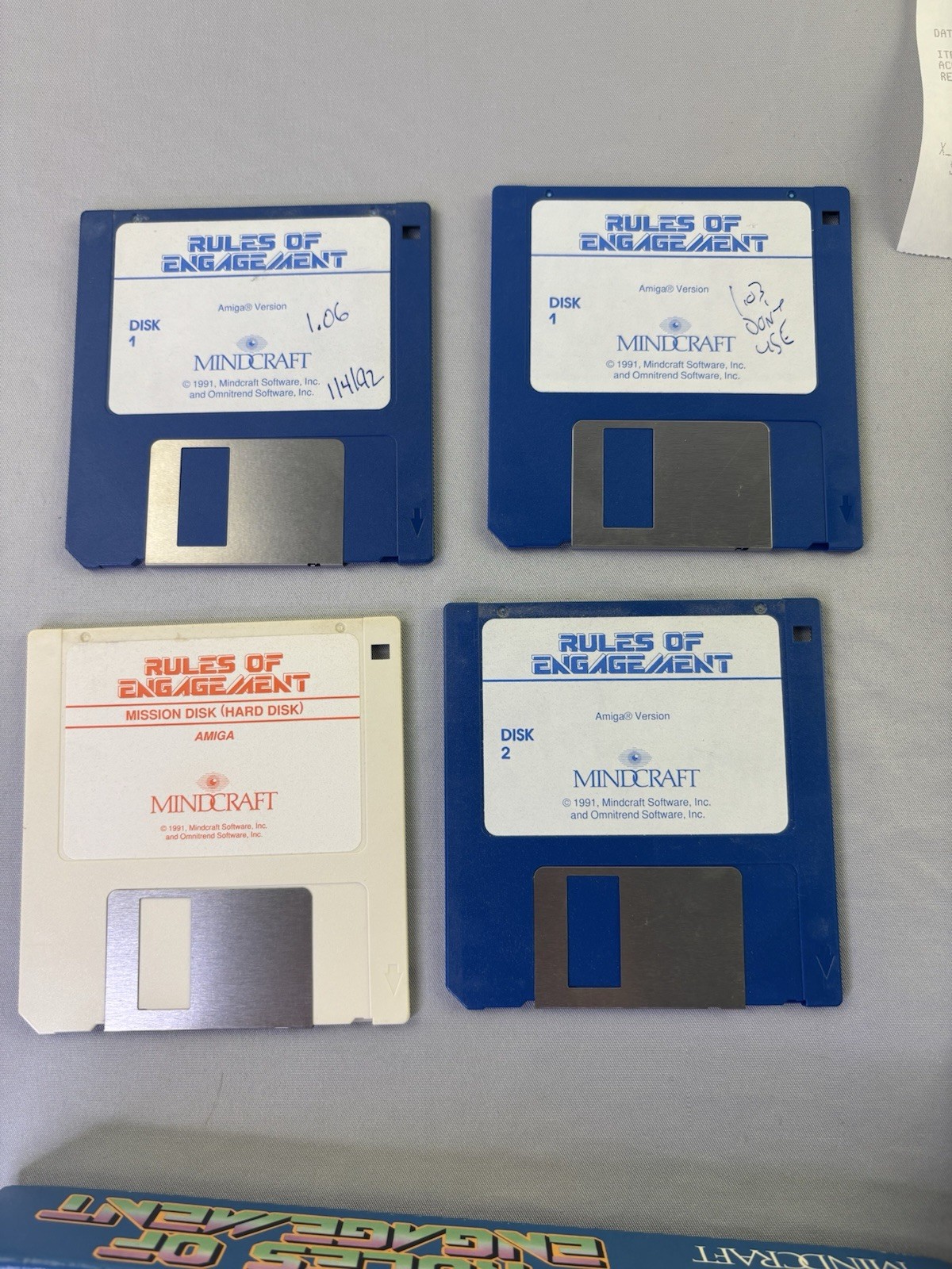 Rules Of Engagement Commodore Amiga Big Box Computer Video Game Vintage 1991