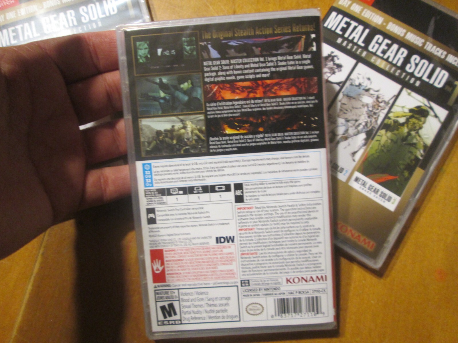 Metal Gear Solid Master Collection VOL 1 NINTENDO SWITCH TRILOGY 1 2 & 3 DAY ONE