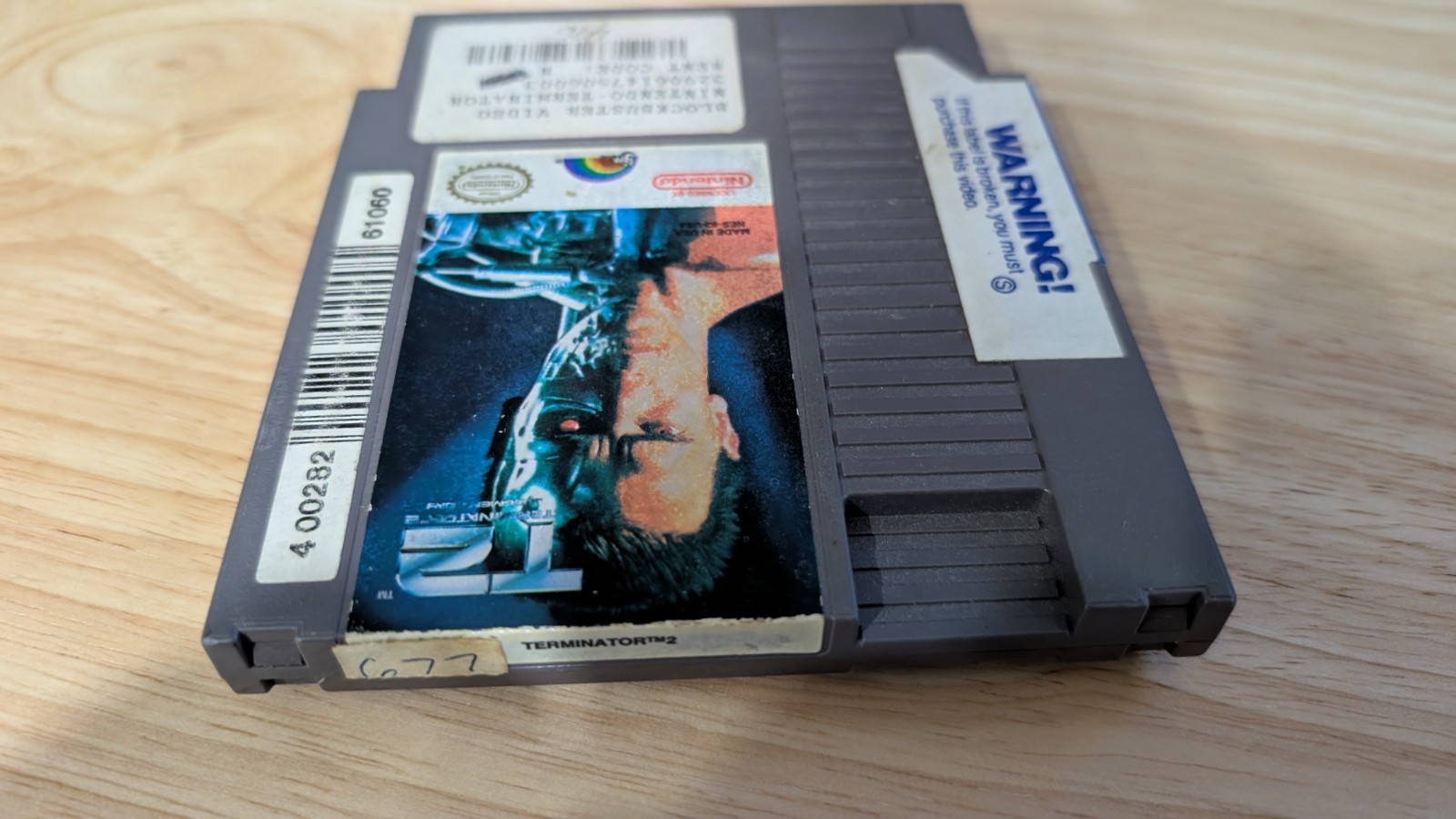 Terminator 2 T2 Judgment Day Nintendo Entertainment NES Game Cartridge 1992