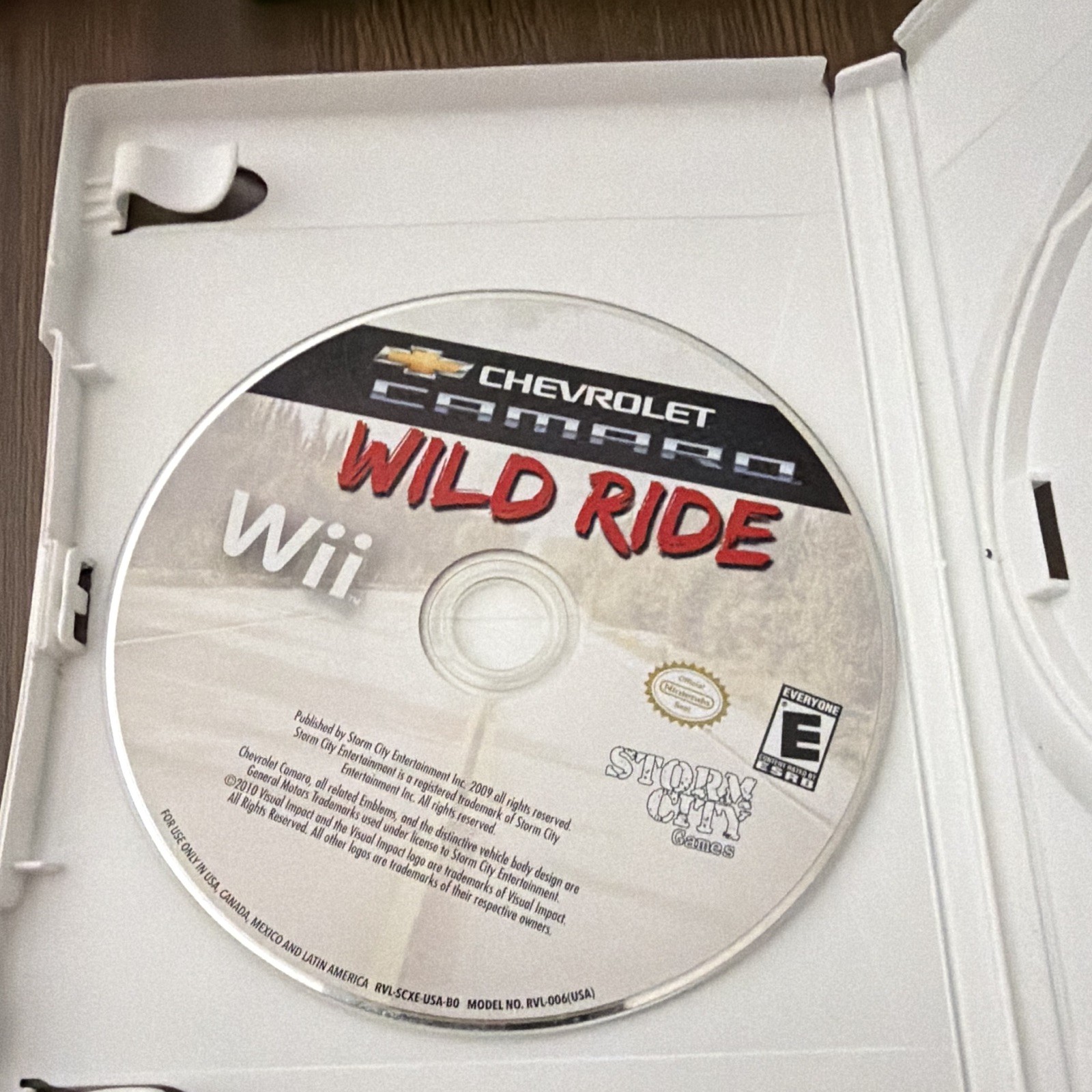 Storm City Games Chevrolet Camaro: Wild Ride Nintendo Wii Disc Only E (2009)