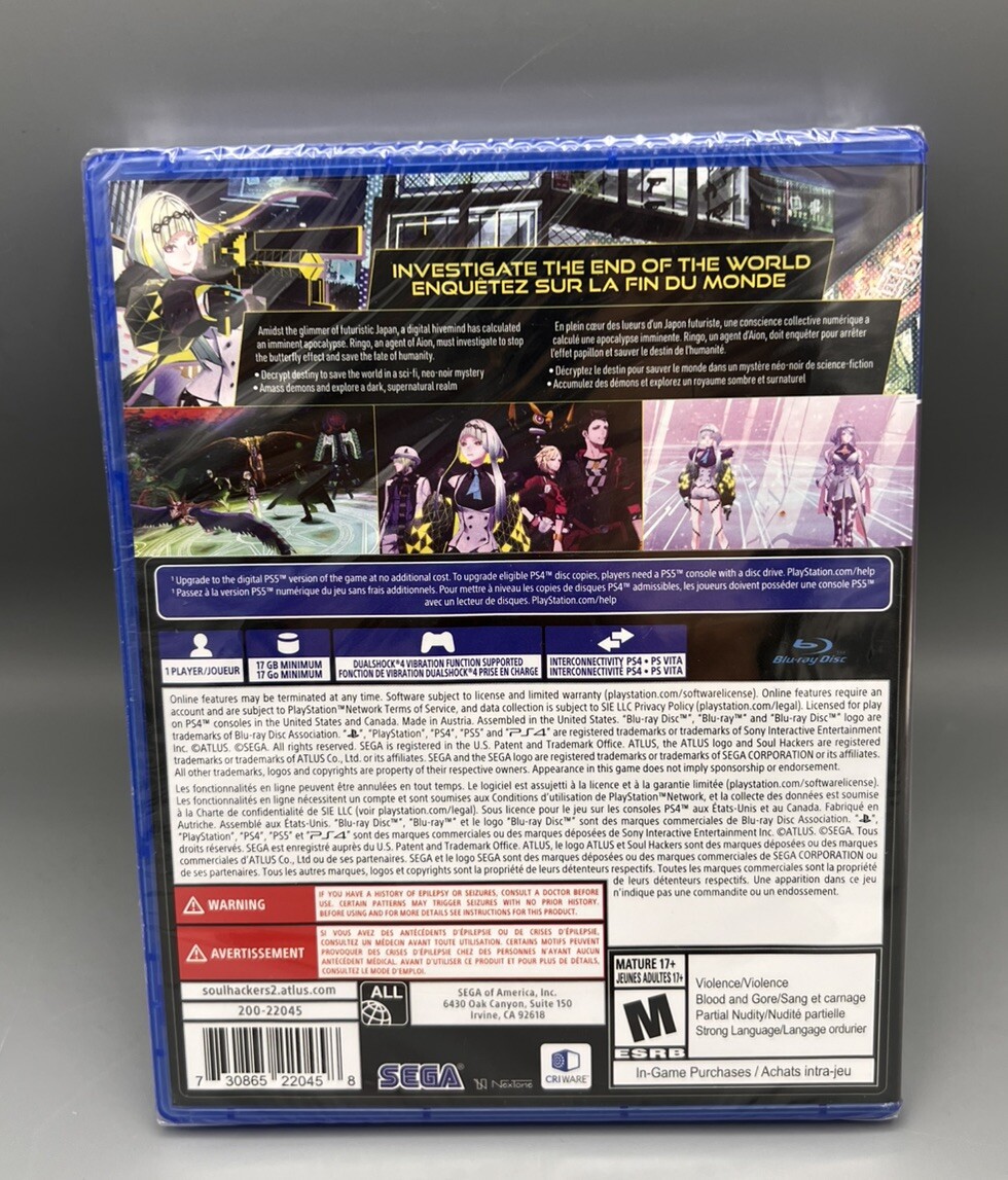 Soul Hackers 2: Launch Edition Sealed with Bonus Art Cards PS4