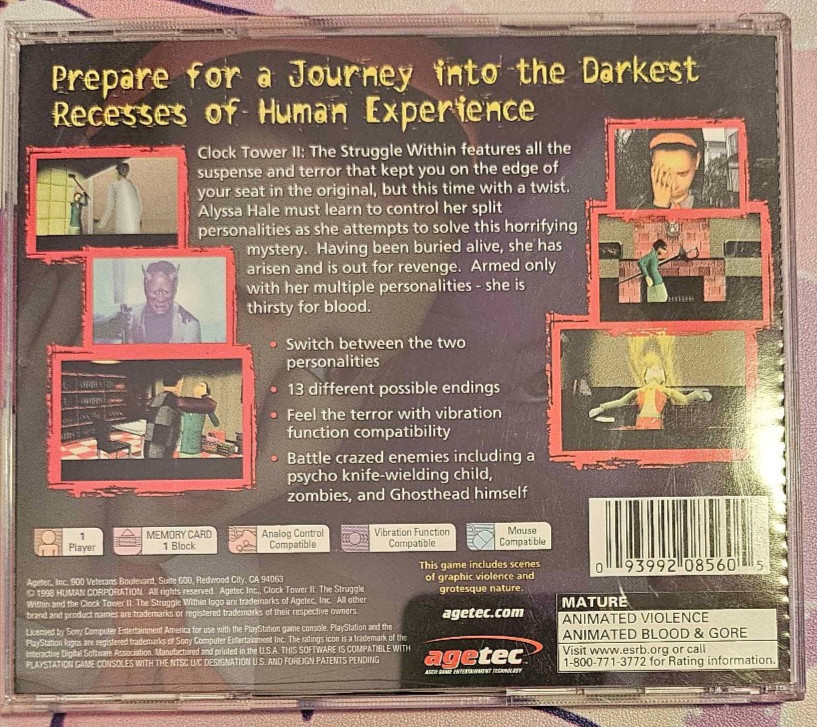 Clock Tower II: The Struggle Within – (Sony PlayStation 1) [PS1] – Complete/CIB