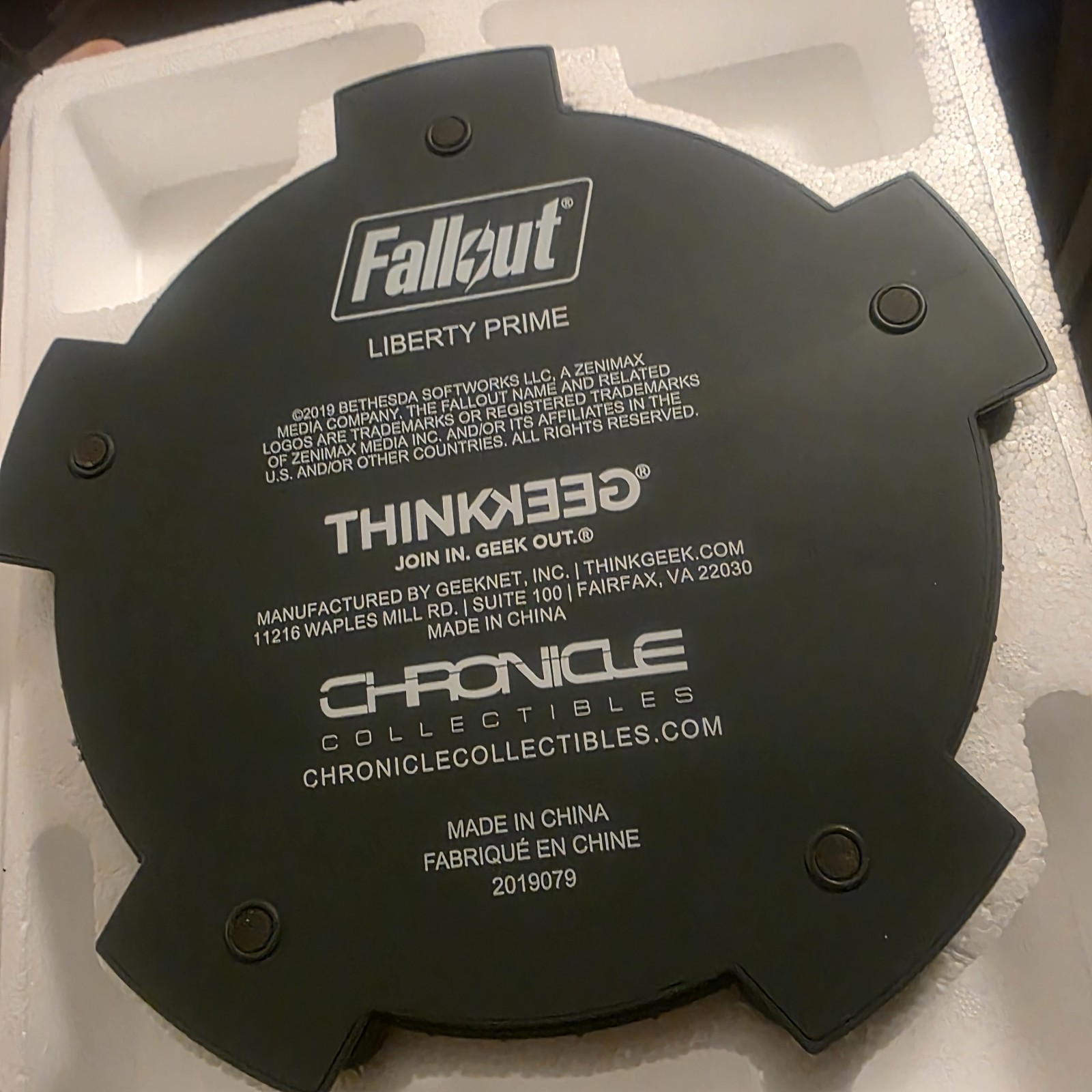 Fallout 4 Liberty Prime Figure from Chronicle Collectibles CIB w Box & Styrofoam