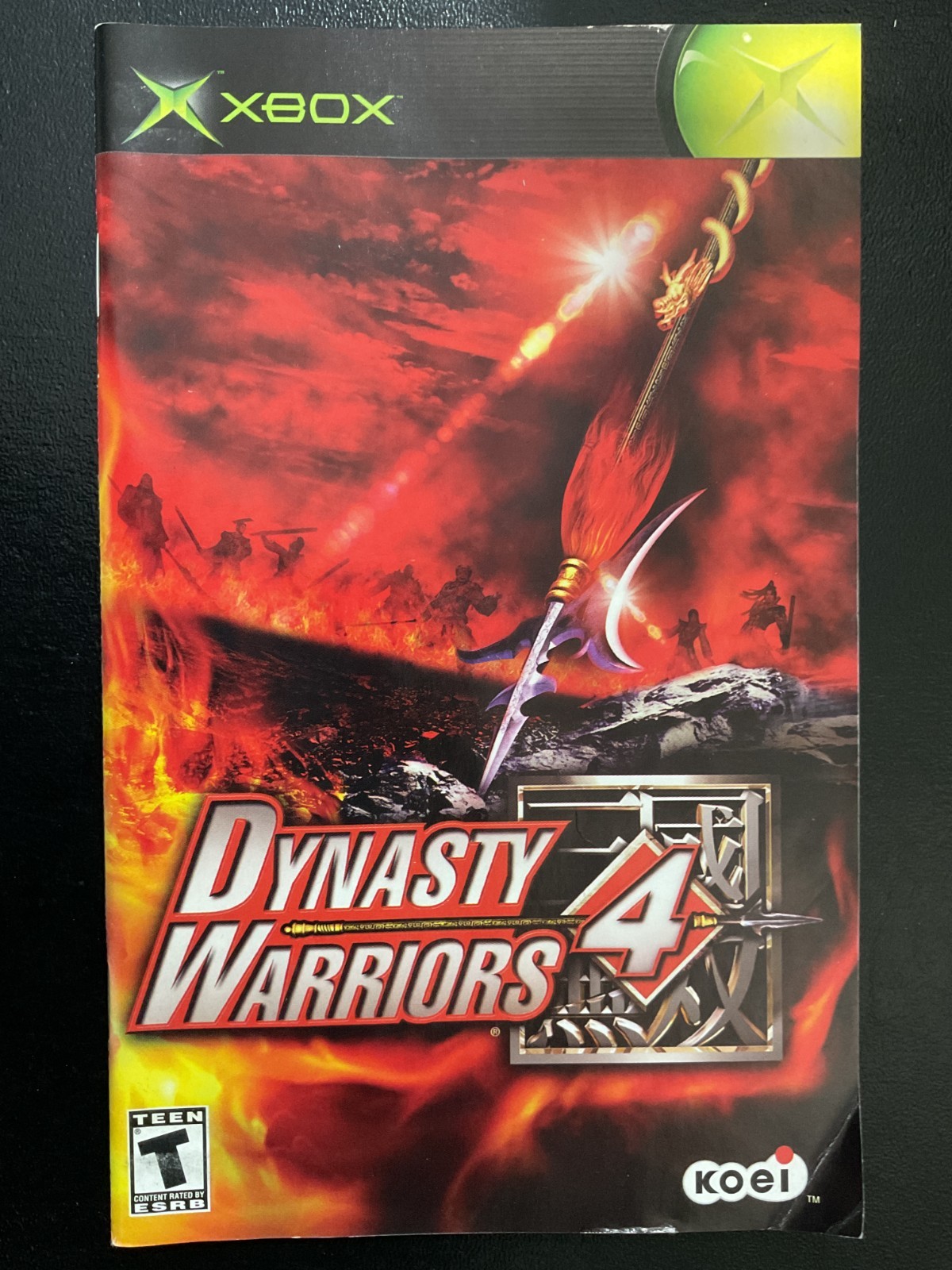 Dynasty Warriors 4 Microsoft XBOX Instruction Manual Only