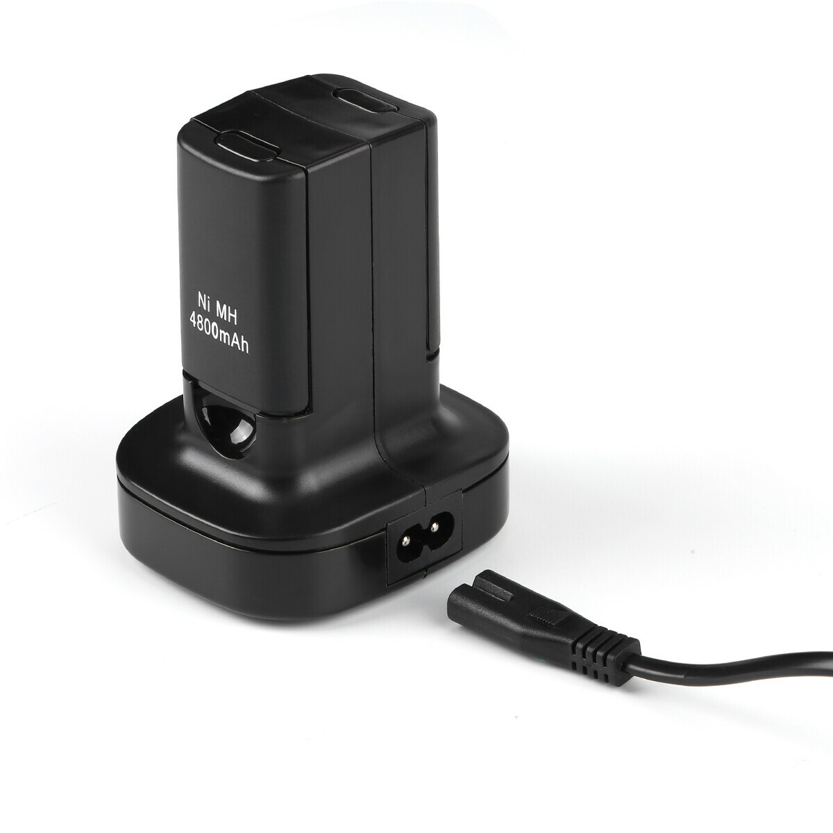 2 Battery Pack & Charger Dock For Microsoft Xbox 360 Wireless Controller Black