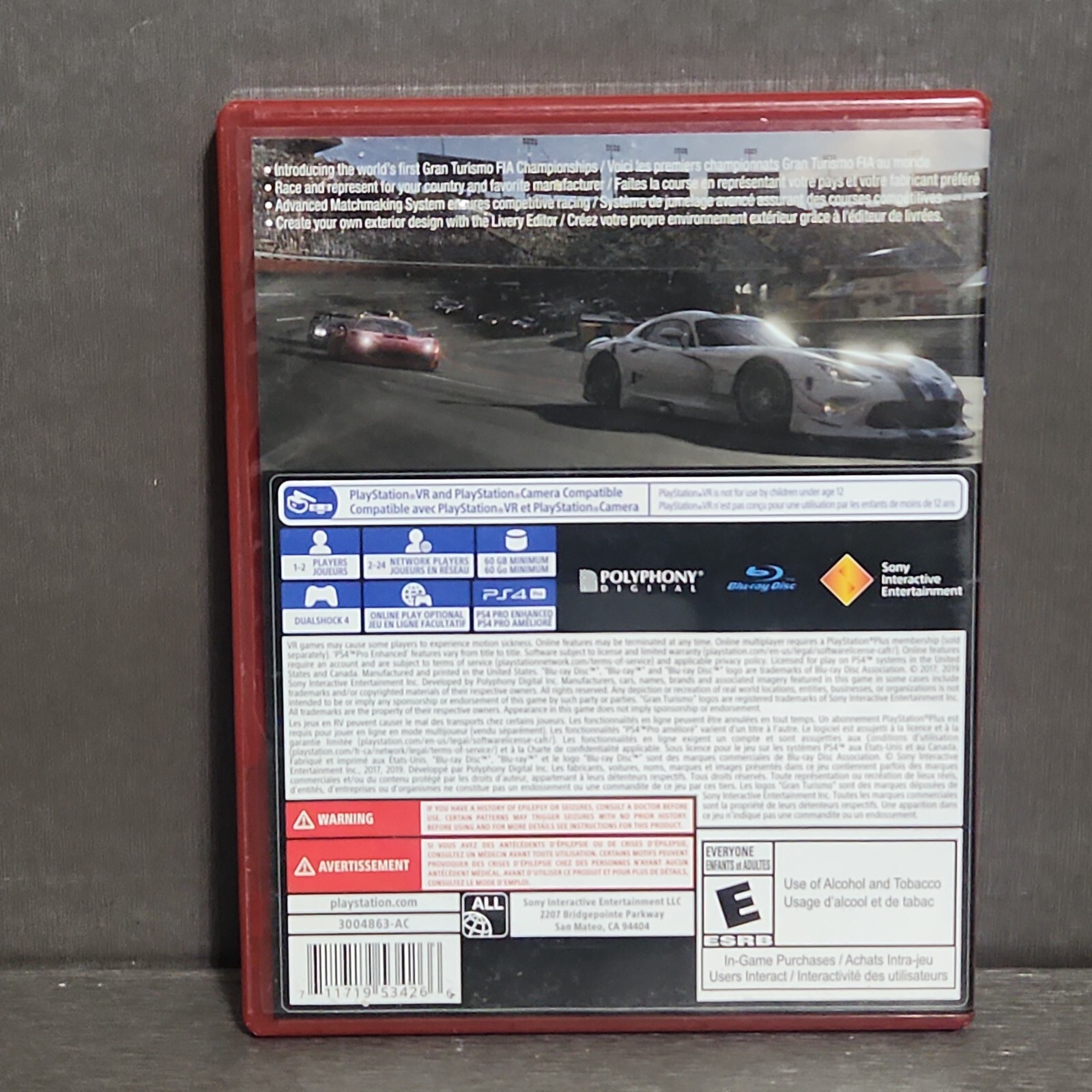 Gran Turismo Sport PlayStation 4 PS4 Game Hits