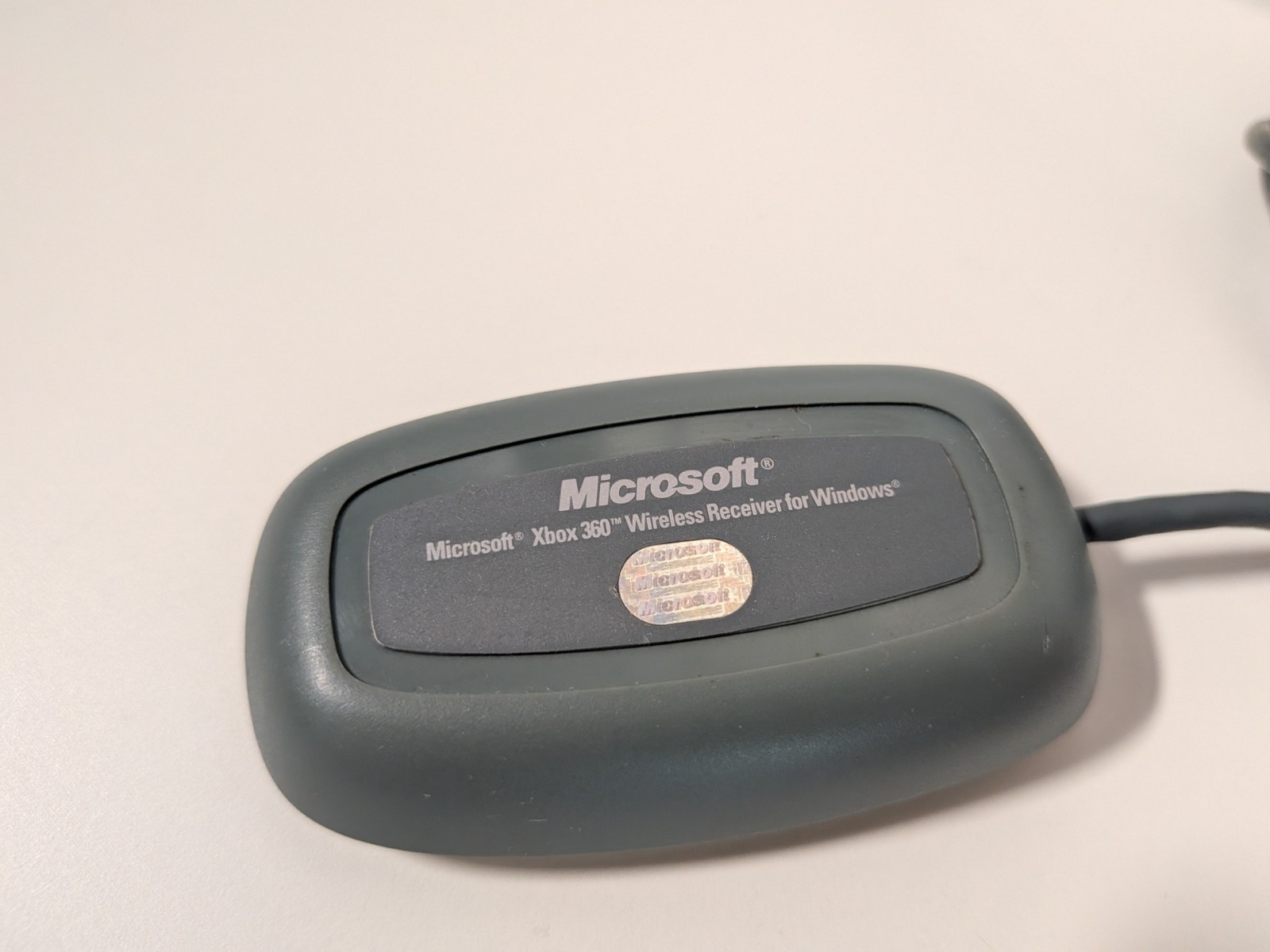 Microsoft Xbox 360 Wireless Receiver for Windows USB Adapter Dongle, White/Gray