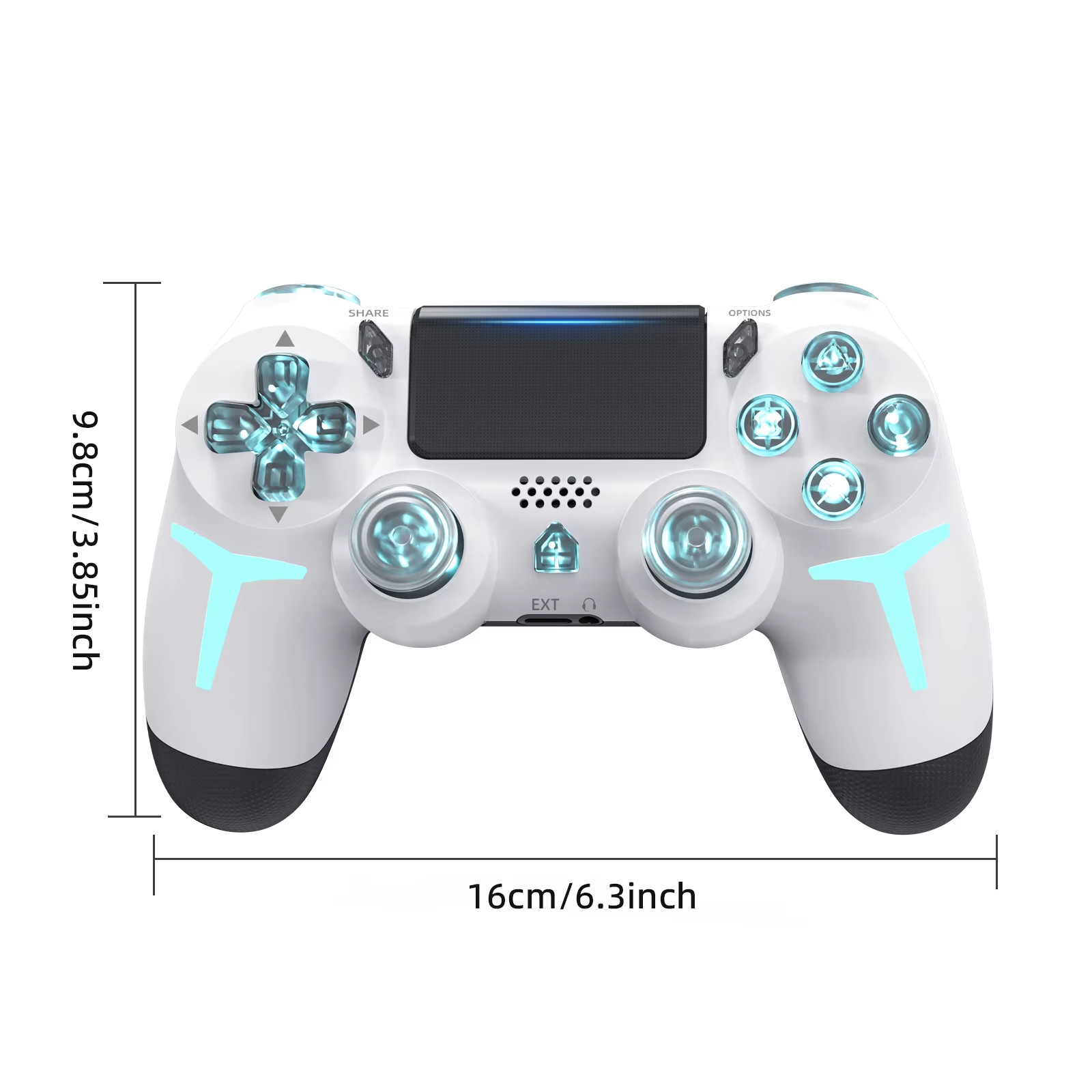 Bluetooth Wireless Gamepad Compatible With PS4 PS3 Computer PC RGB Controller