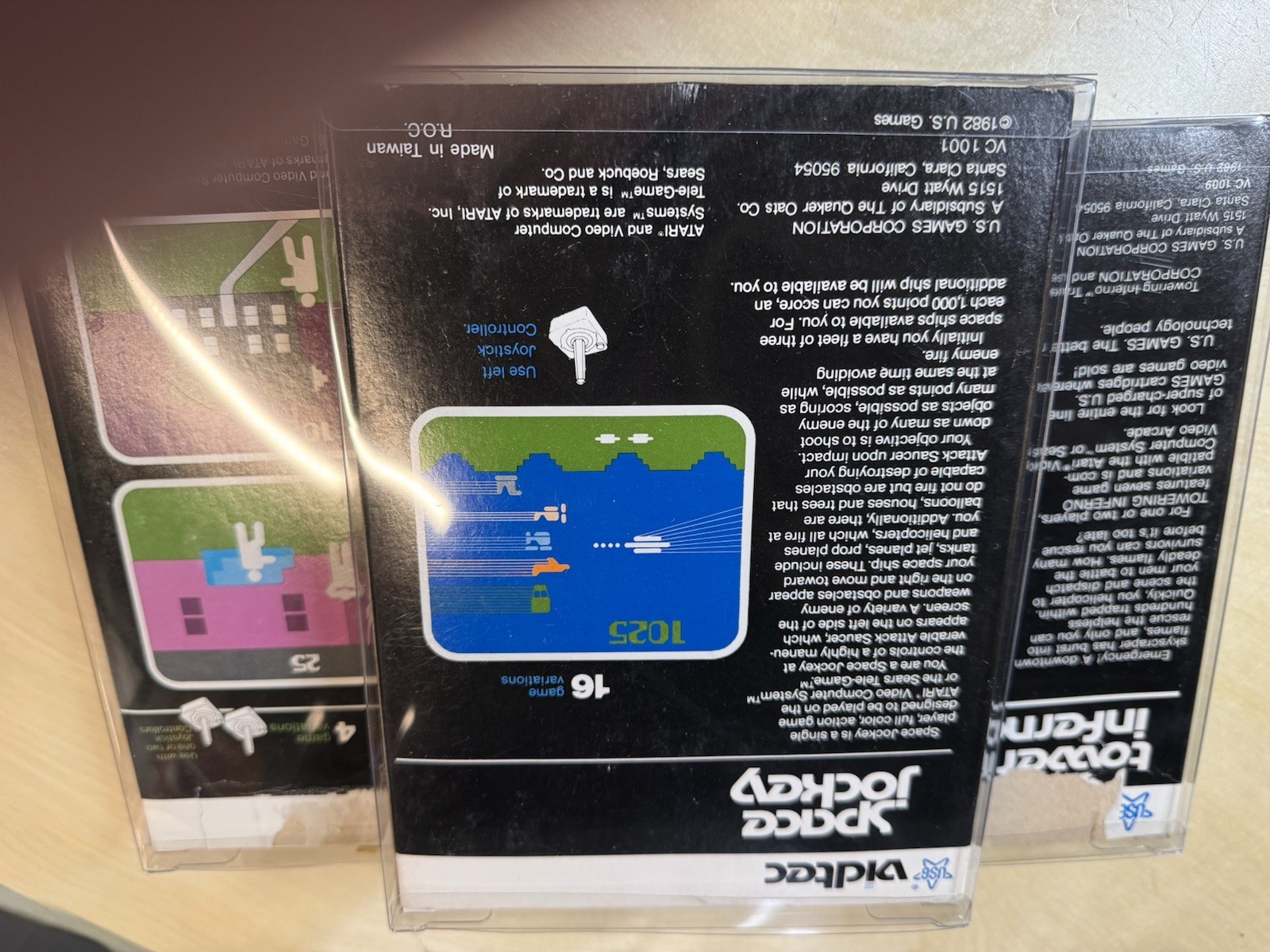 Atari 2600 Space Jockey – Towering Infernal – Sneak’n Peek – 3 Games – All CIB