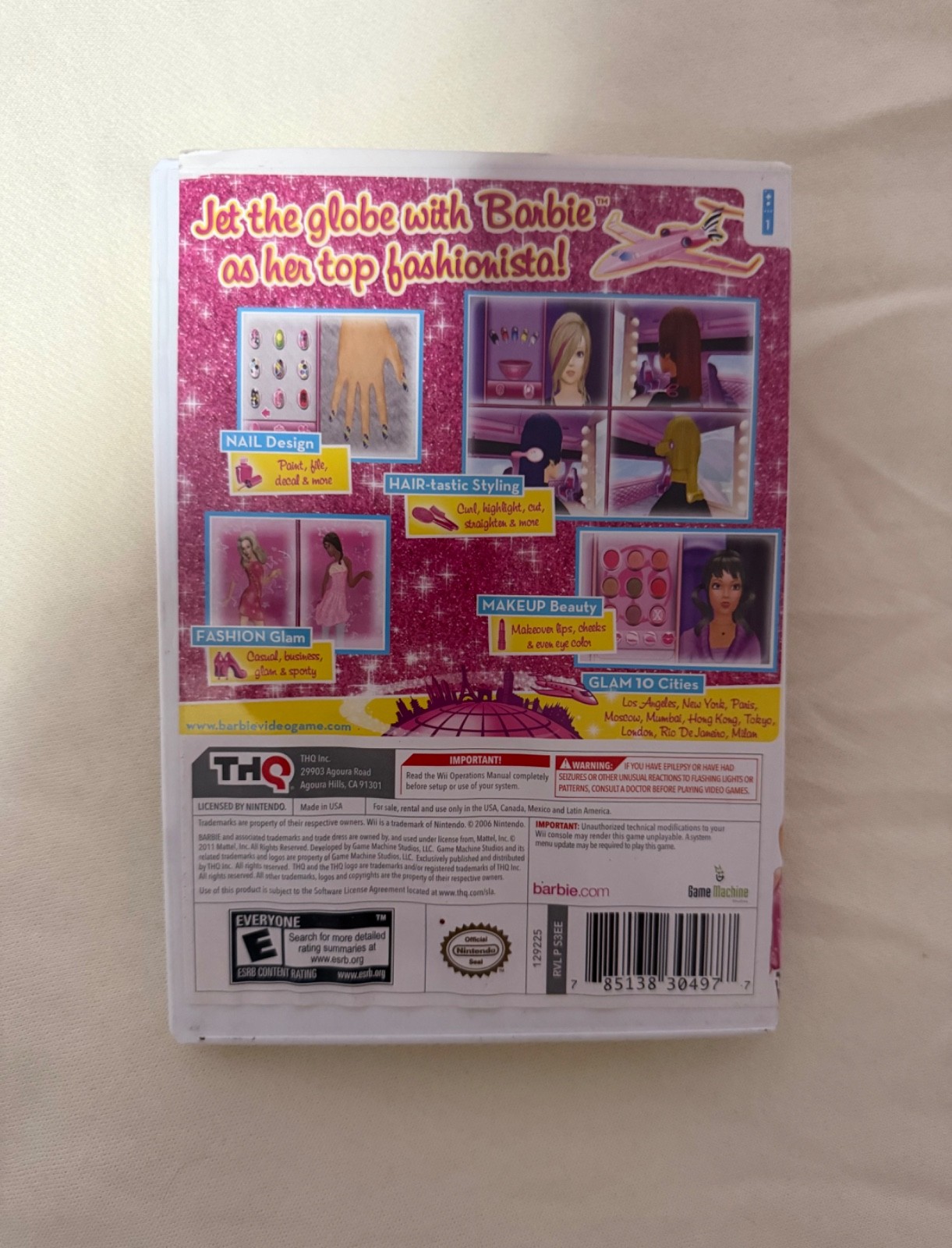 Barbie Jet Set & Style Nintendo Wii U Game Tested Working