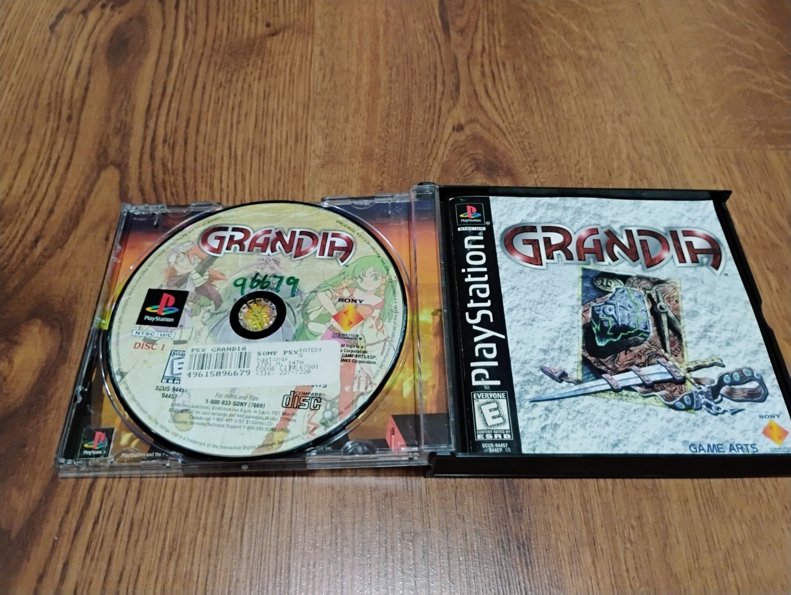 Sony PlayStation 1 Grandia Complete Set 1999 Edition with 2 Discs and Manual