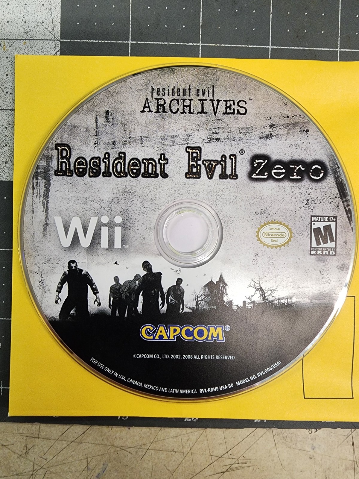 Resident Evil Archives: Resident Evil Zero (Nintendo Wii, 2009) DISC ONLY!