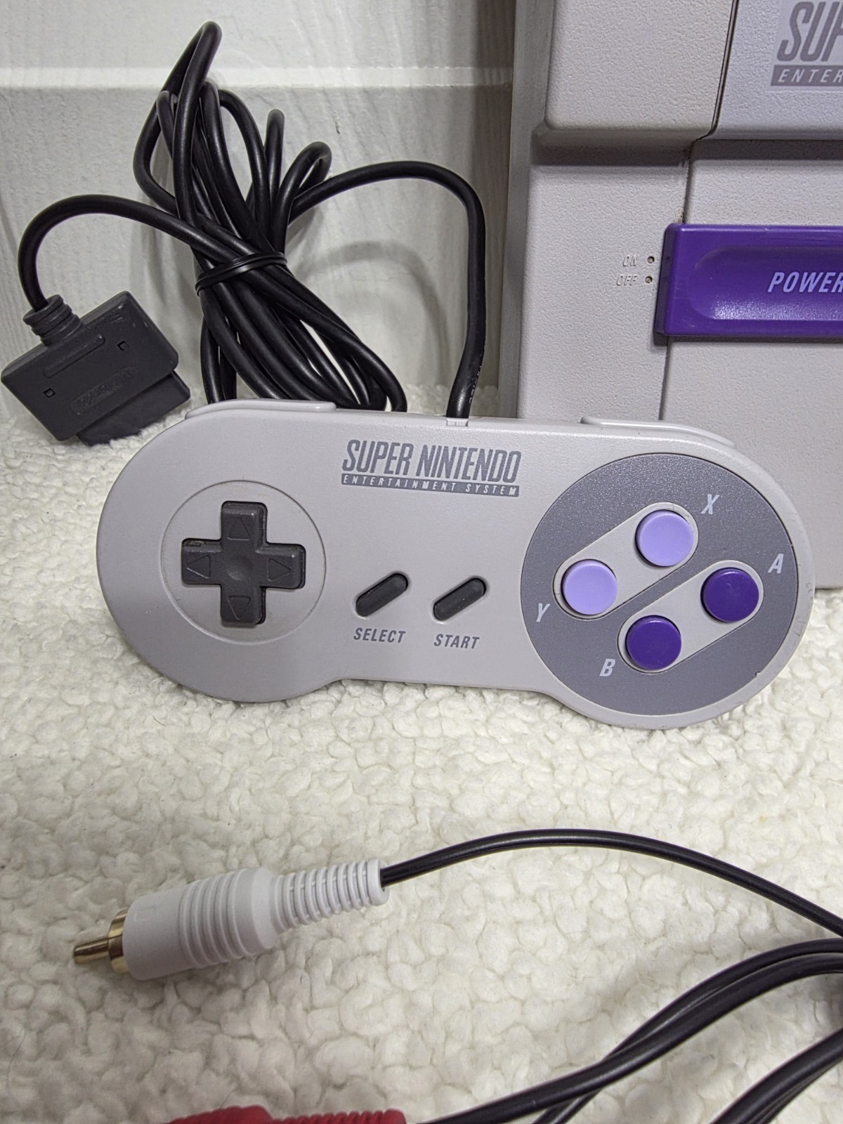 Super Nintendo SNES System Console Bundle w/ 2 Games (Tested & Working)