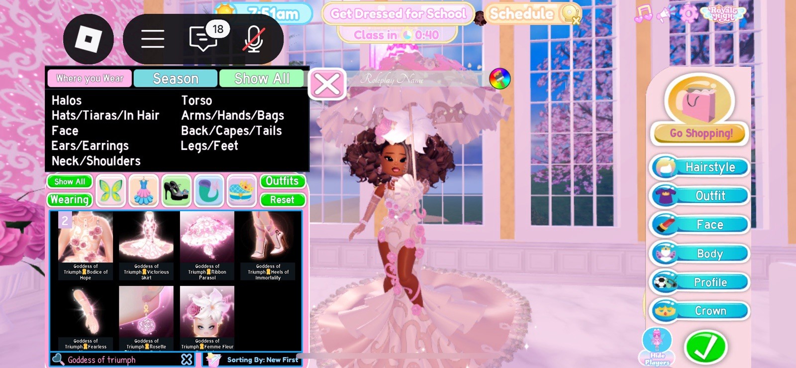 Royale High – Goddess Of Triumph (FULL SET)