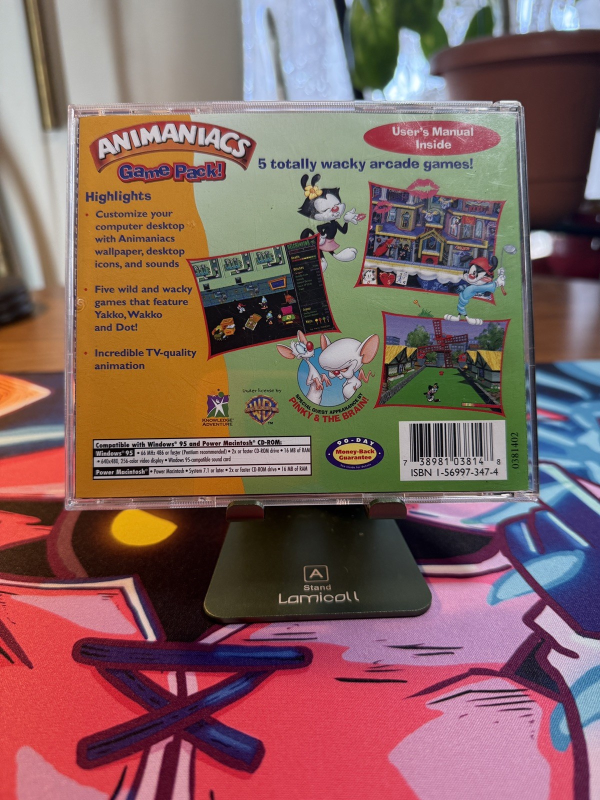 Animaniacs Game Pack Warner Bros Windows 95 PC Game CIB Jewel Case