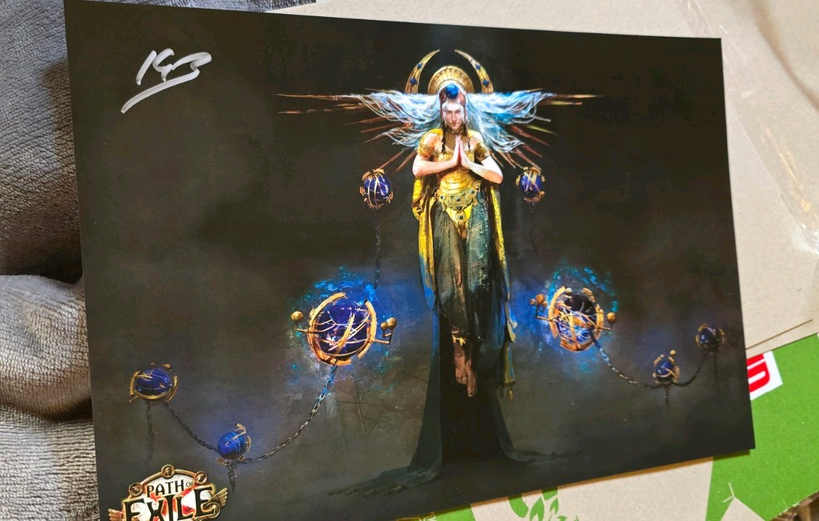 Path of Exile 2023 Signed Art Prints (5) Hybrid Set.