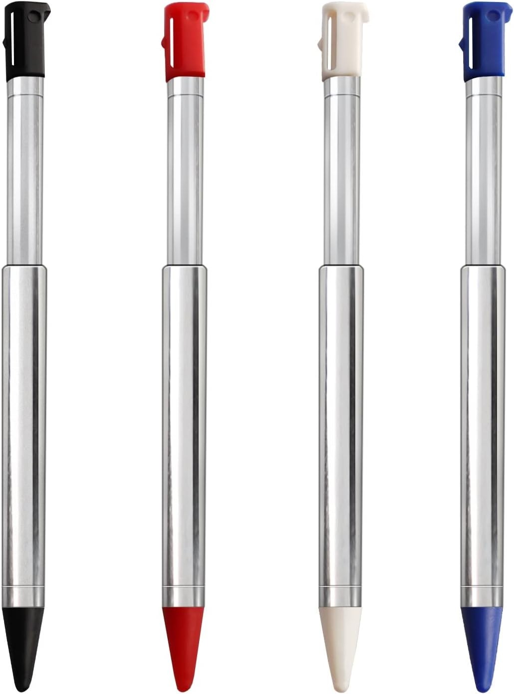 Multi Color Stylus Pen Set for Nintendo 3DS 4in1 Metal Touch Stylus Replacement