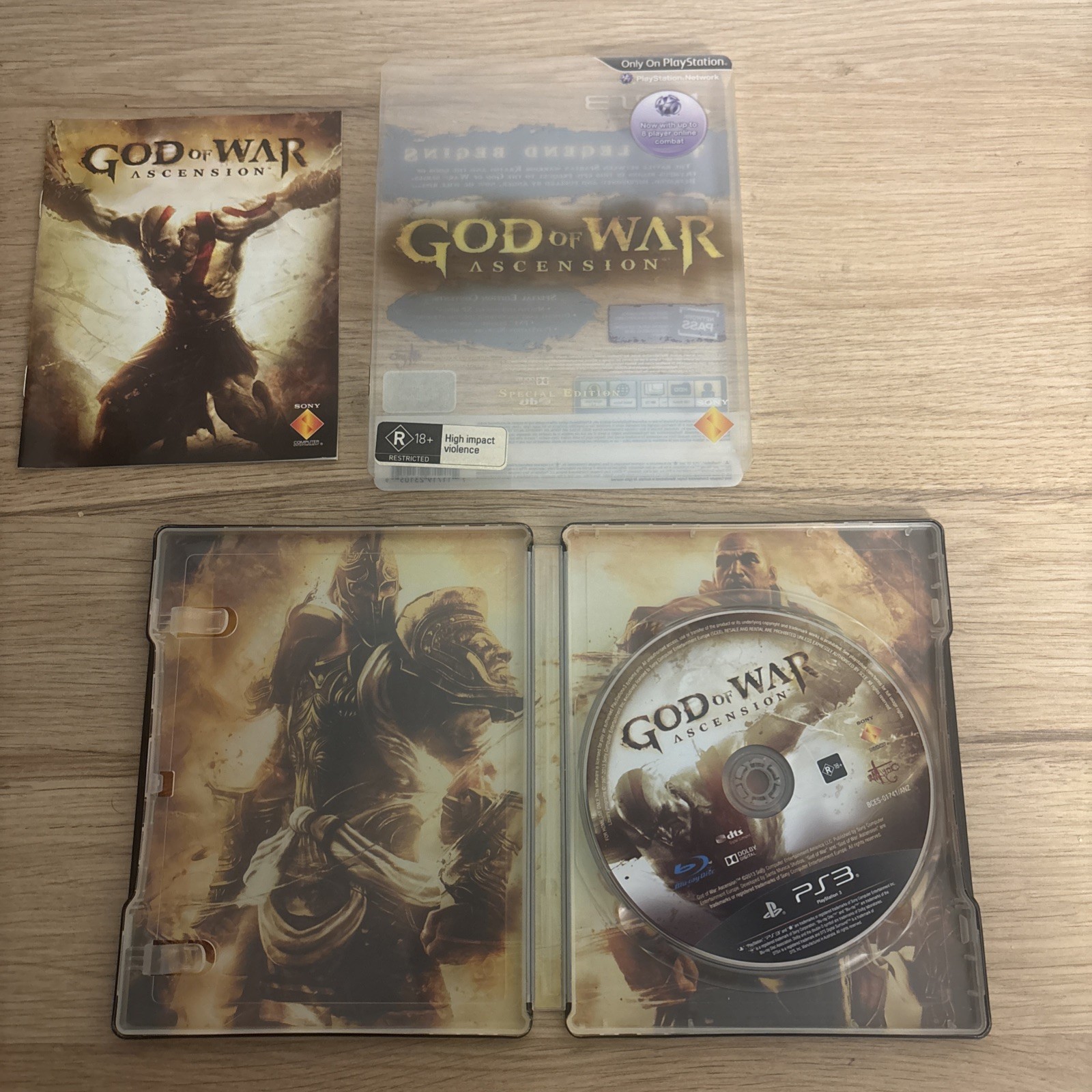 God Of War Ascension Special Steelbook Edition Sony Playstation 3 PS3