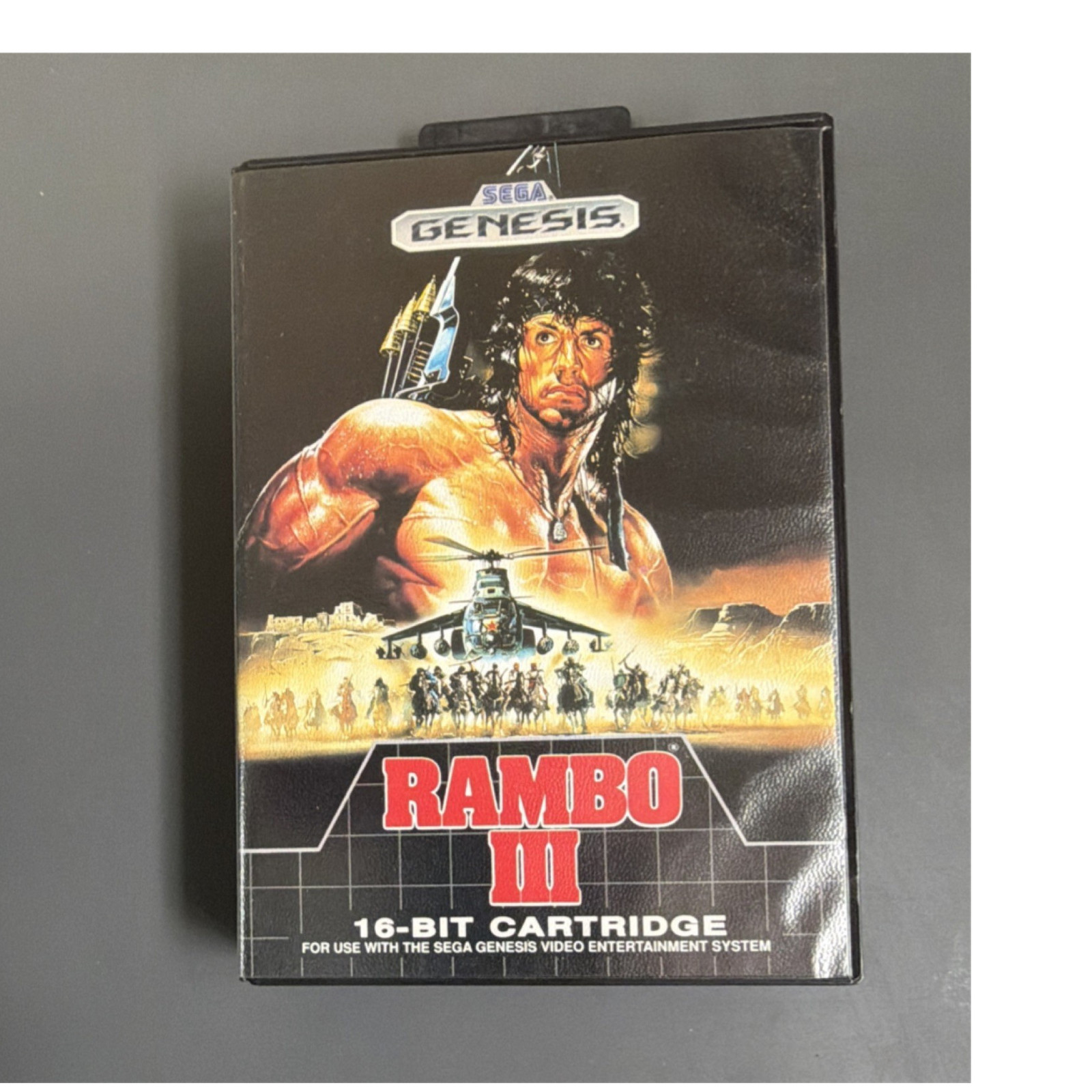 Sega Rambo III (Sega Genesis, 1989) Action Adventure, Manual, Multiplayer