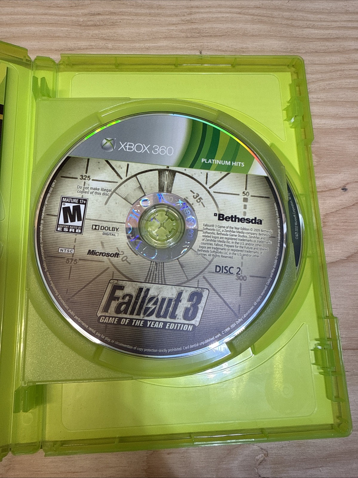 Fallout 3 Game of the Year Edition Xbox 360 GameStop Exclusive Verified Working