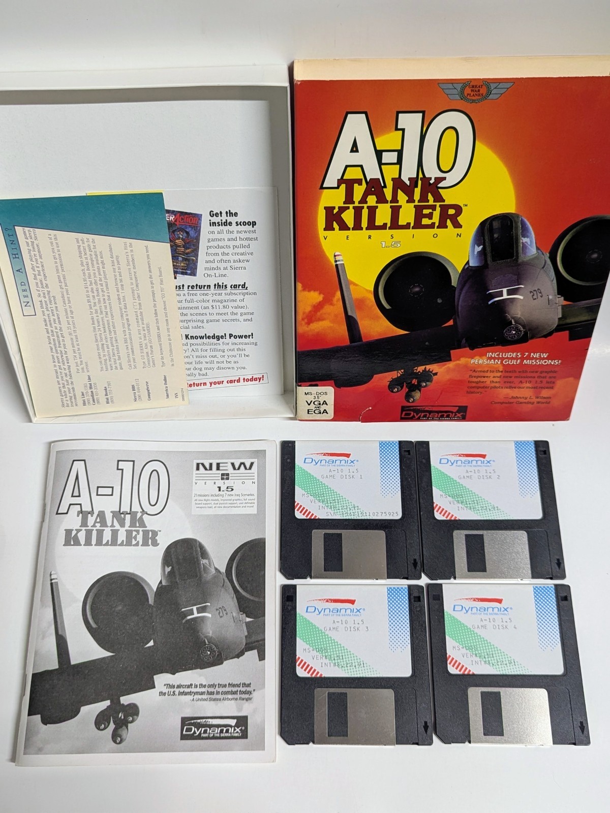 Lot of 4 A-10 A10 Tank Killer Thunderbolt Warthog PC Games Collectors Display