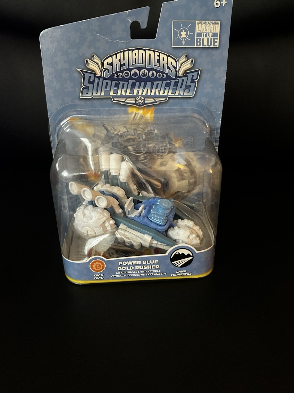Skylanders SuperChargers Power Blue Gold Rusher Special Edition Vehicle Figure