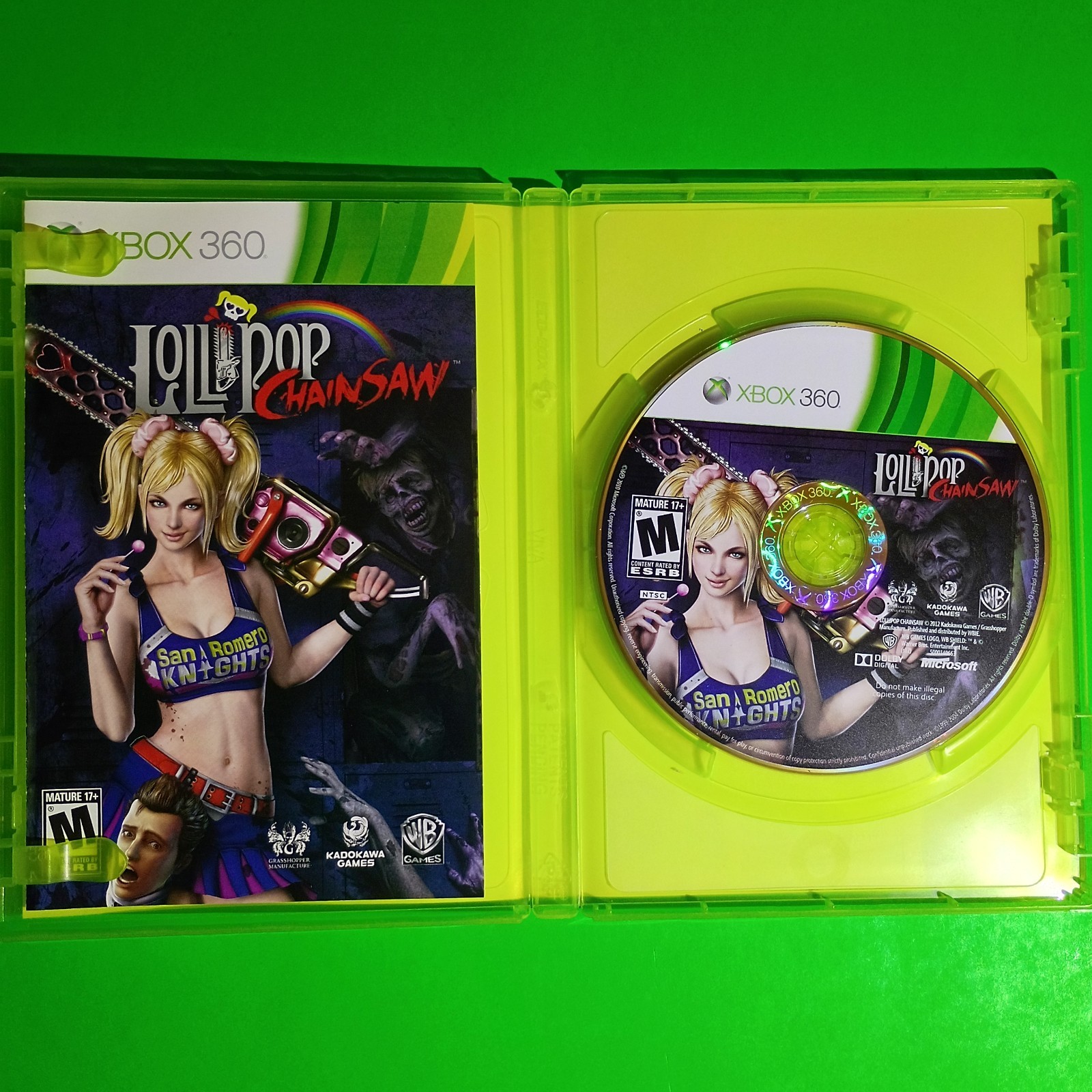 Lollipop Chainsaw 2012 Complete in Box CIB Tested Working (Xbox 360) Suda51