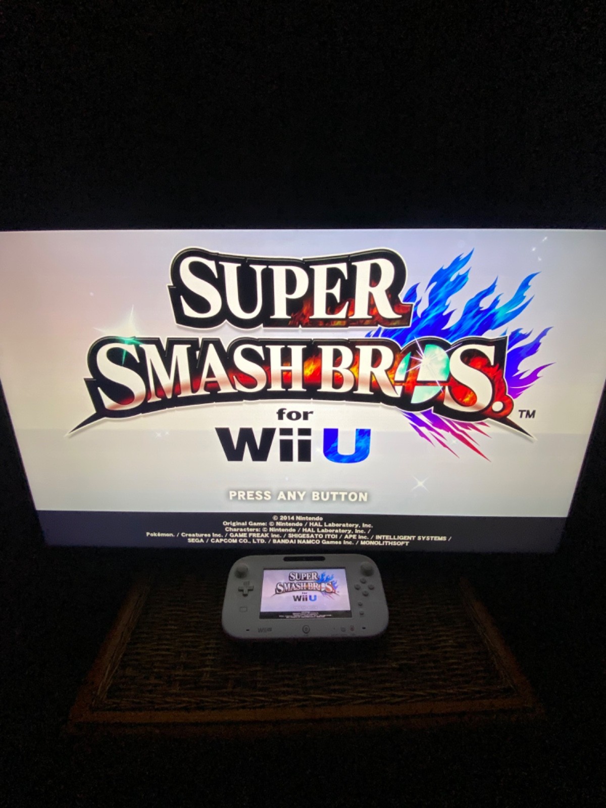 Nintendo Wii U White 8GB Console Bundle w/ GamePad Smash Bros HDMI Tested OEM