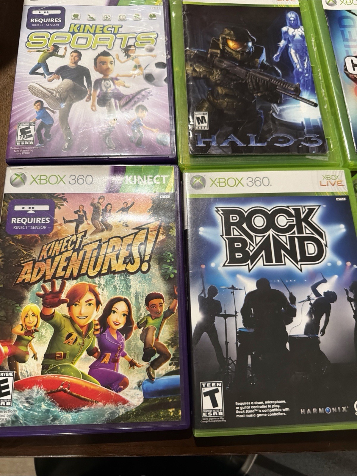 Lot of 9 Popular Microsoft Xbox 360 Games
