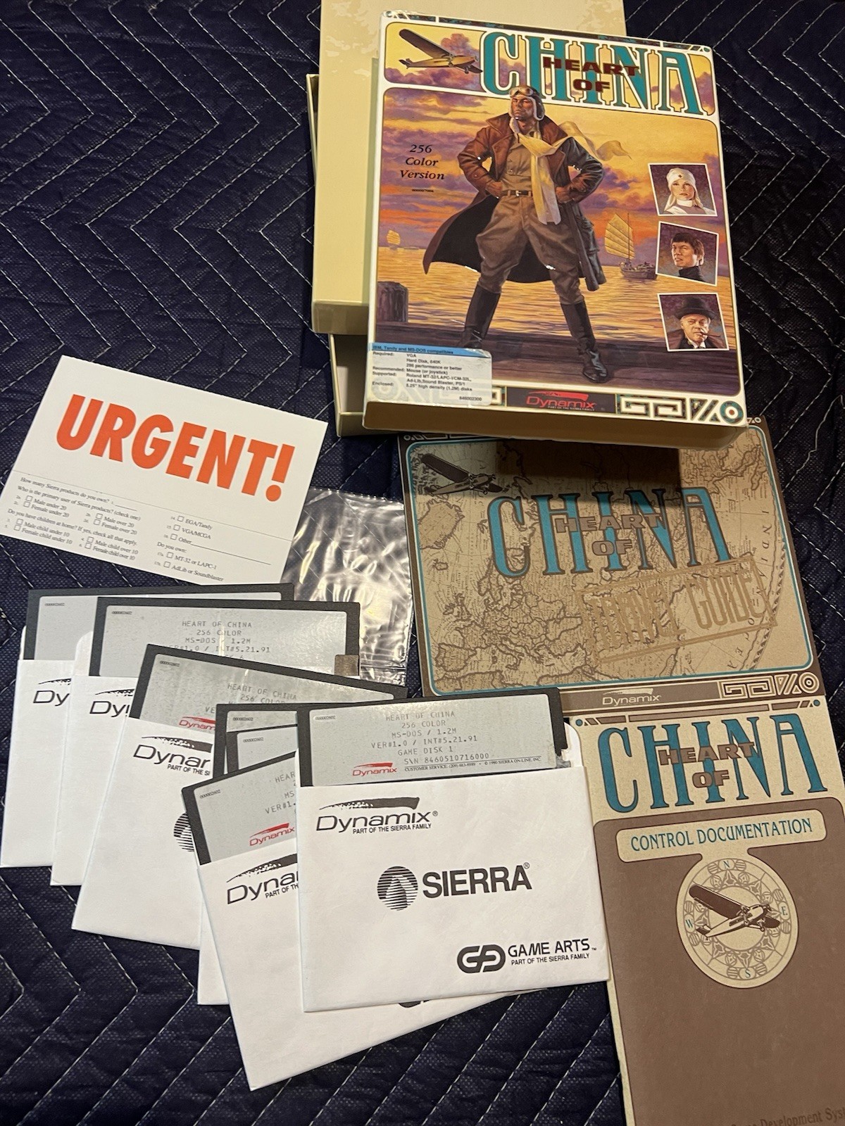 Heart of China Big Box MS-DOS 5.25” 256 Color COMPLETE Sierra Dynamix 1991 CIB