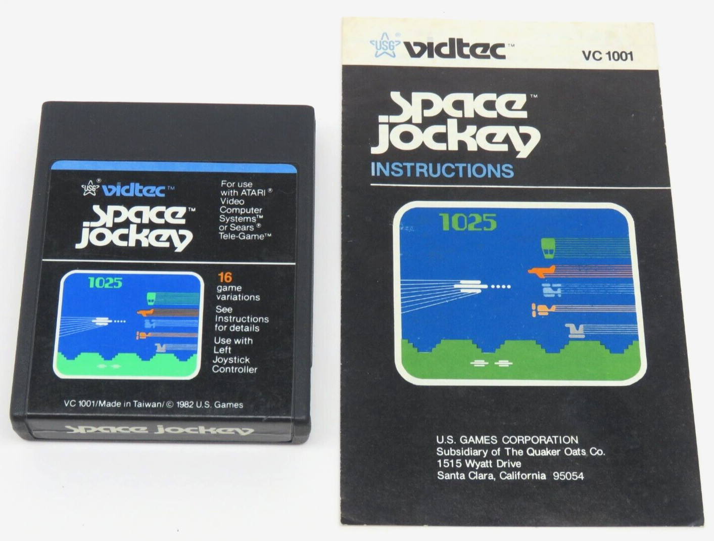 Space Jockey (Atari 2600, 1982) By Vidtec (Cartridge & Manual) NTSC