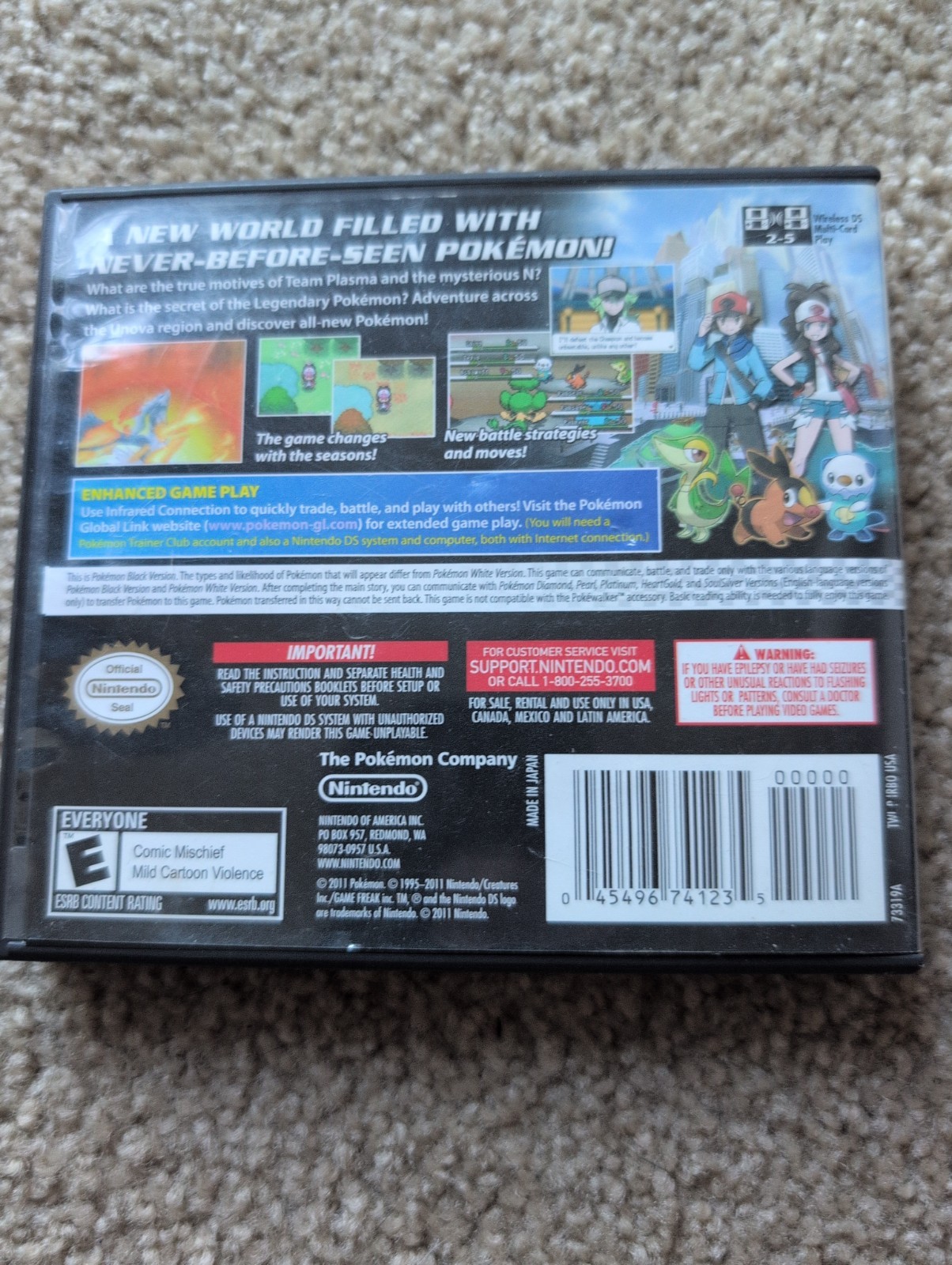 Nintendo Pokemon Black Version | Nintendo DS | CIB | Authentic & Tested