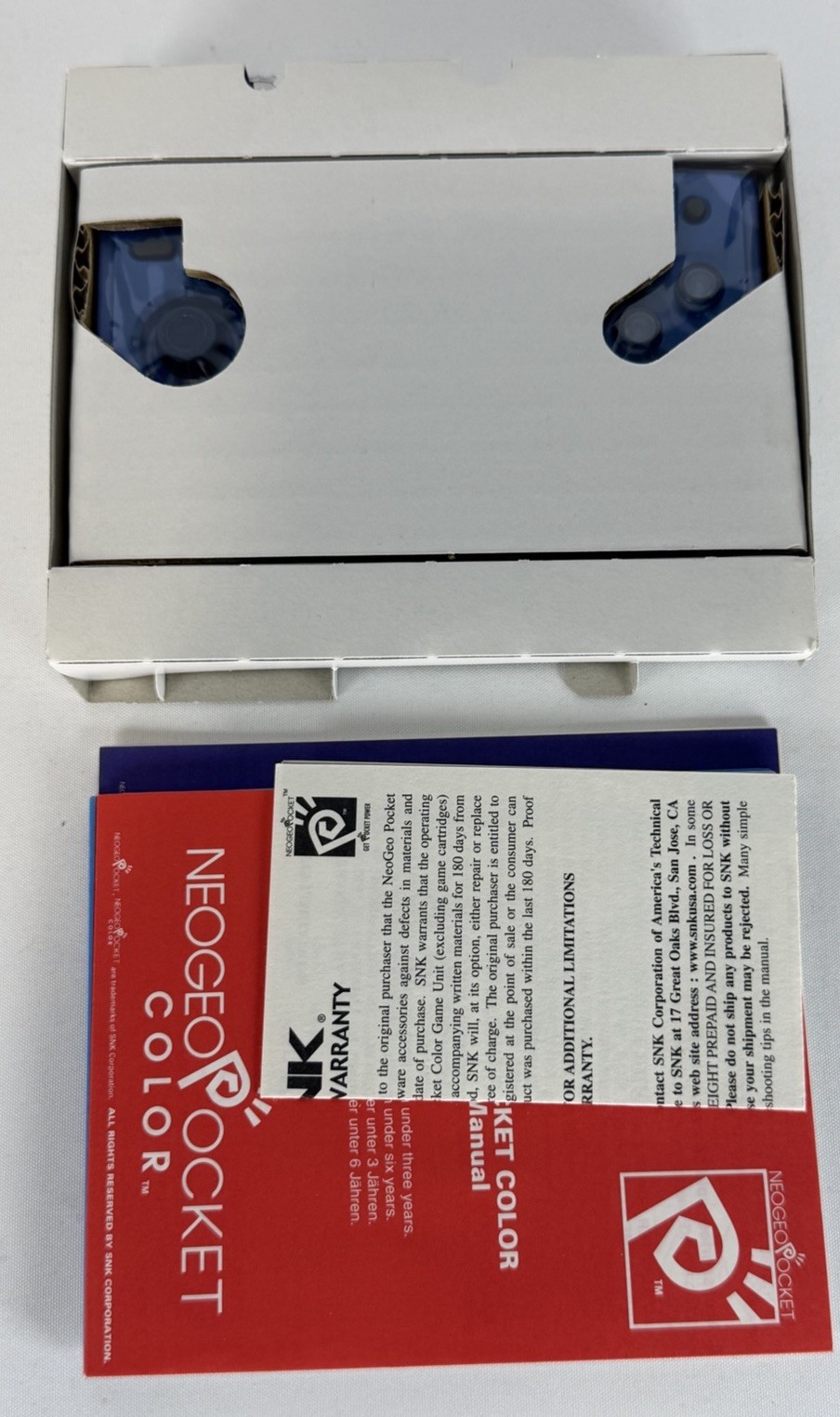 NEO GEO POCKET COLOR OCEAN BLUE HANDHELD CONSOLE *BRAND NEW – OPEN BOX*
